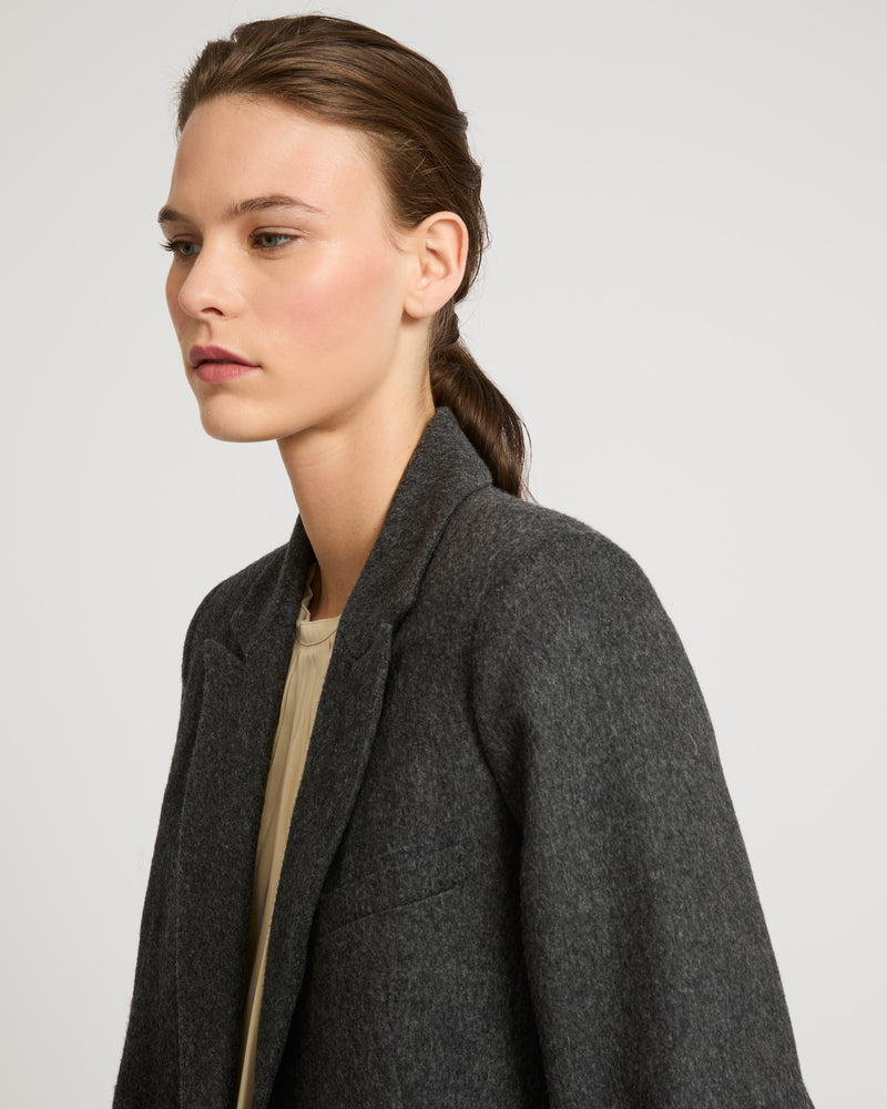 Veste tailleur en flanelle-Yves Salomon - Soldes d'hiver - Winter Sale