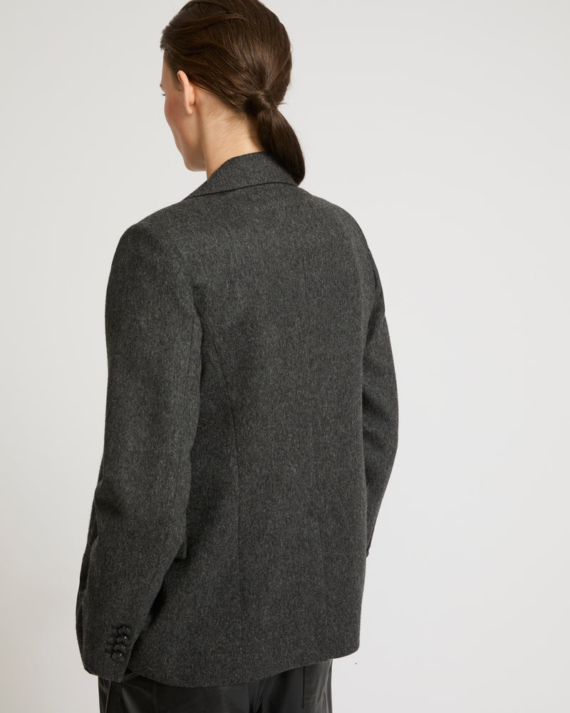 Veste tailleur en flanelle-Yves Salomon - Soldes d'hiver - Winter Sale