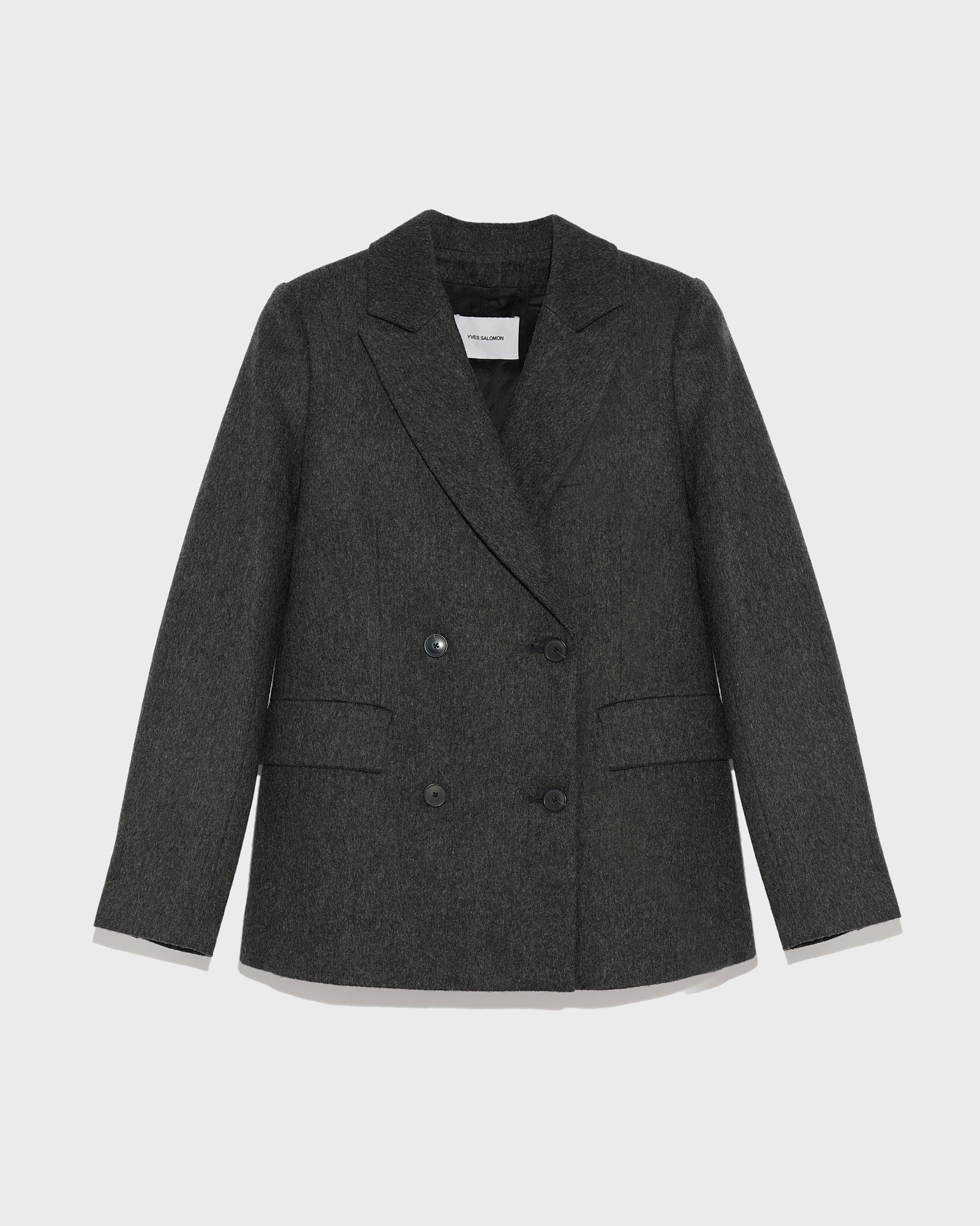 Veste tailleur en flanelle-Yves Salomon - Soldes d'hiver - Winter Sale