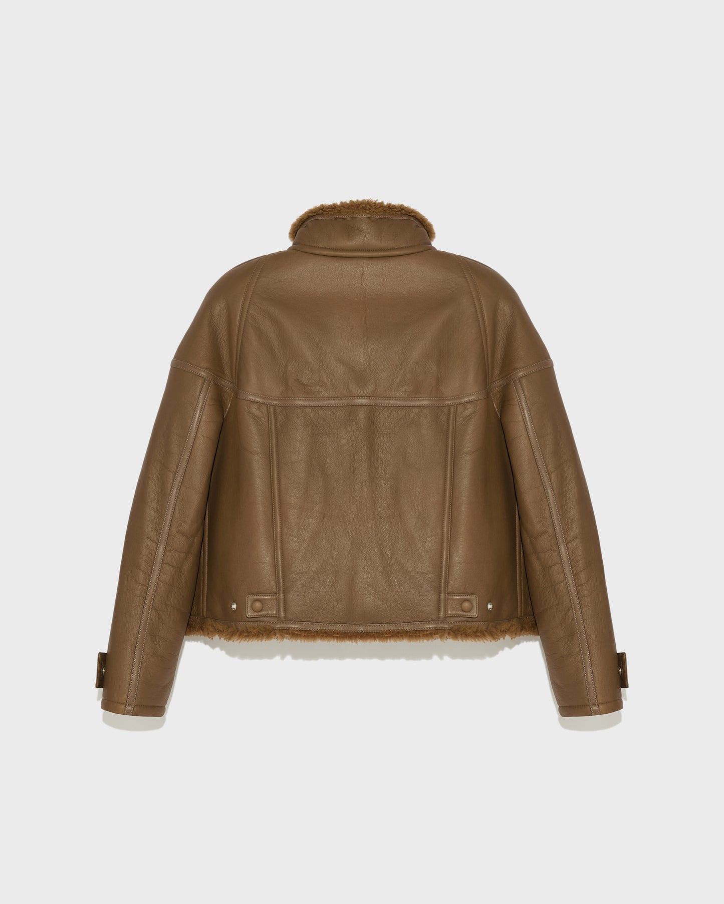 Veste croppée en mérinos gonfio