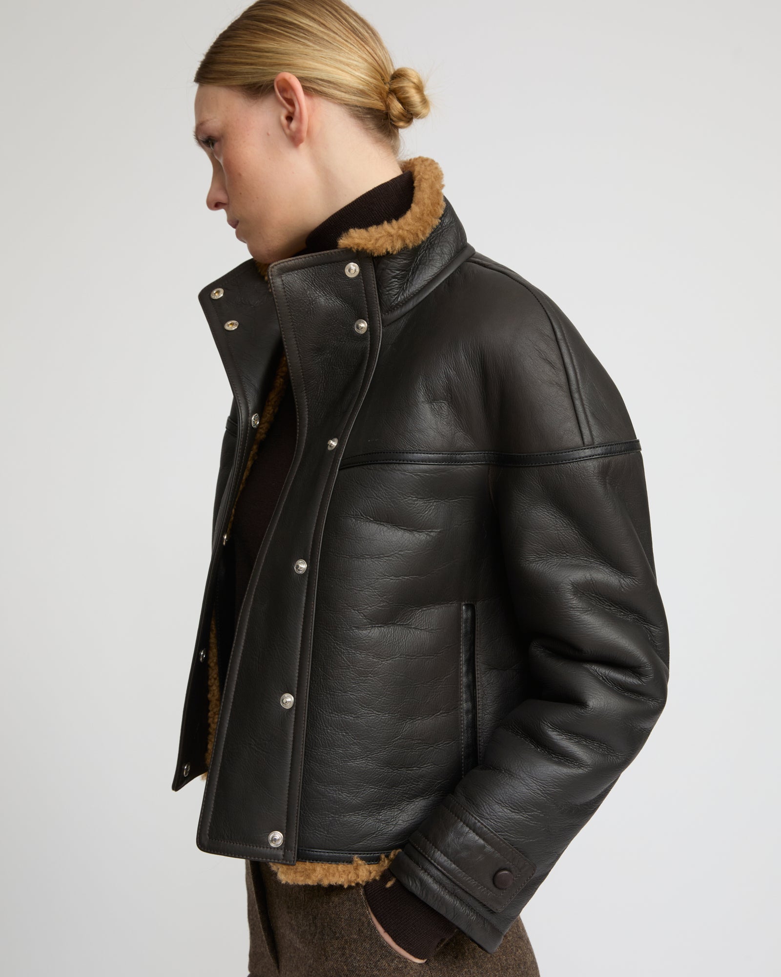 Gonfio merino cropped jacket – Yves Salomon