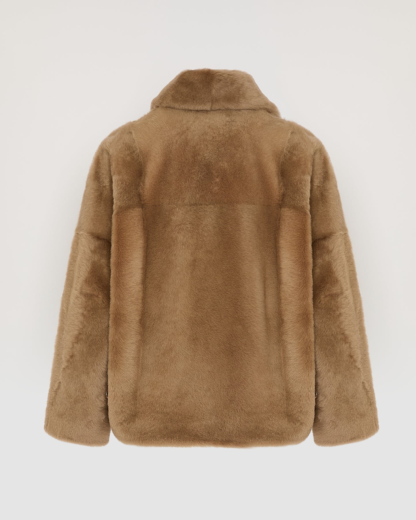 Veste caban en peau lainée