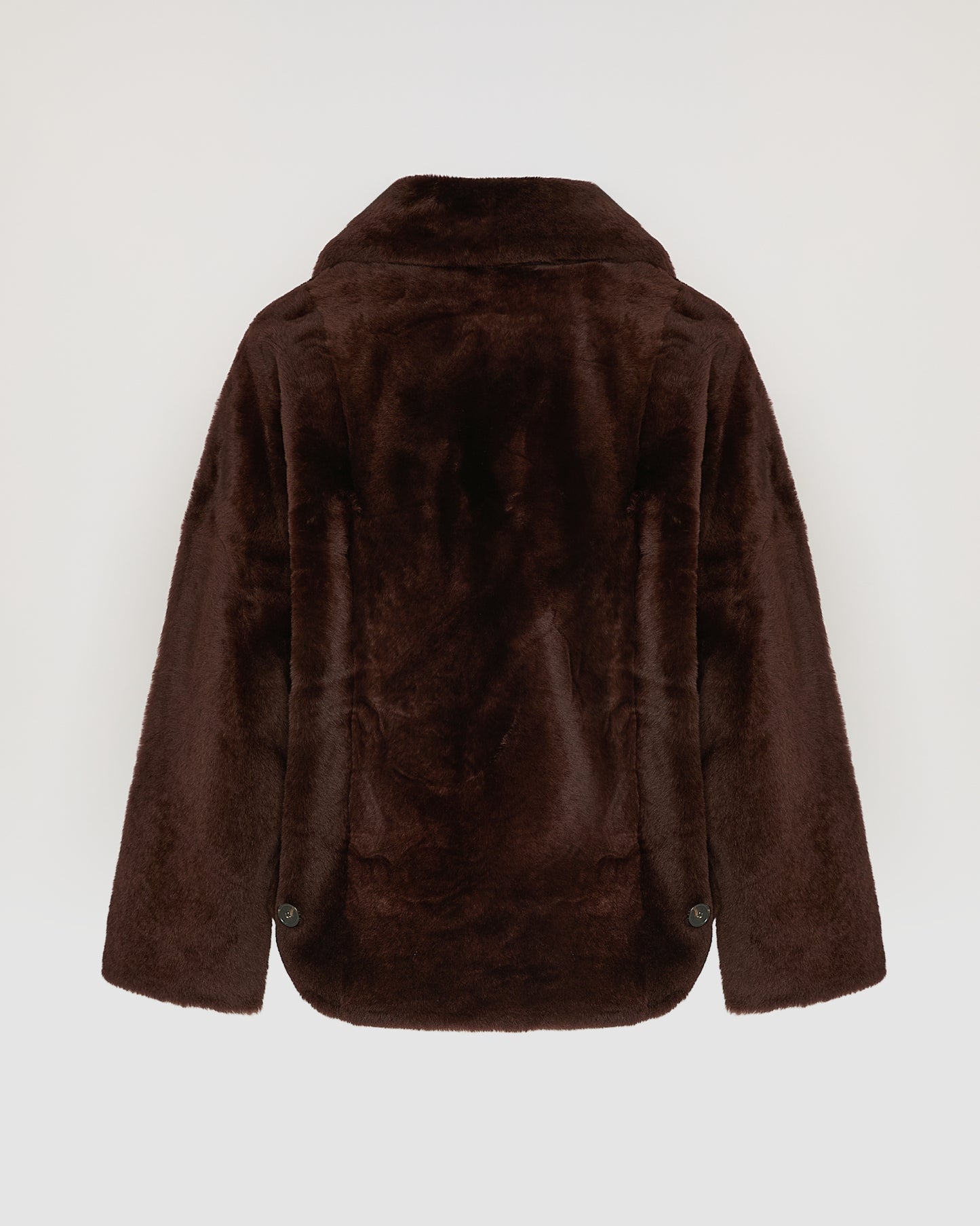 Veste caban en peau lainée