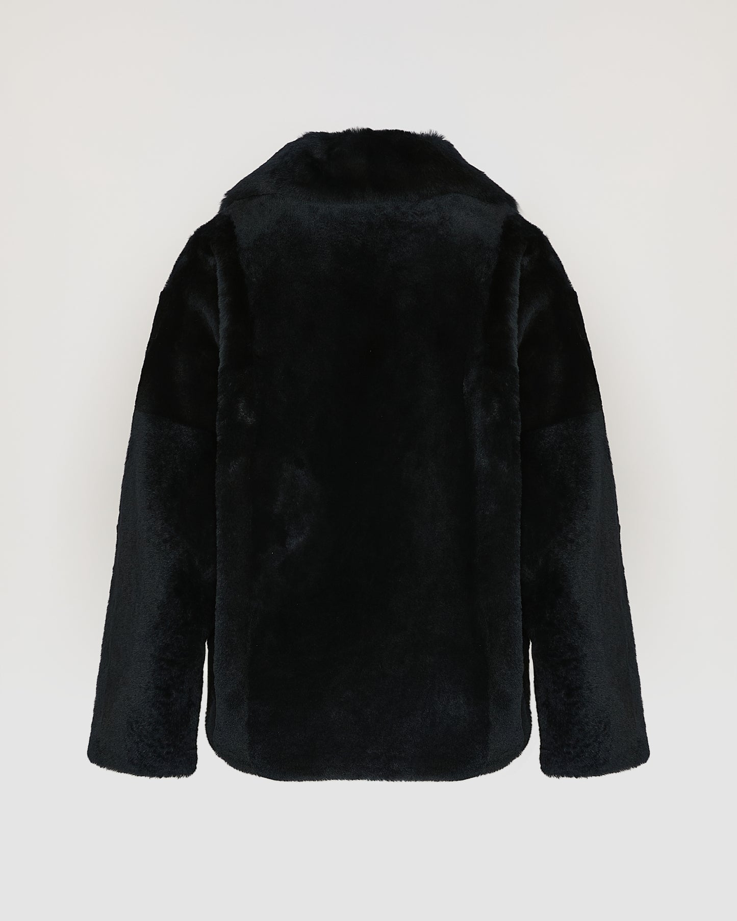 Veste caban en peau lainée