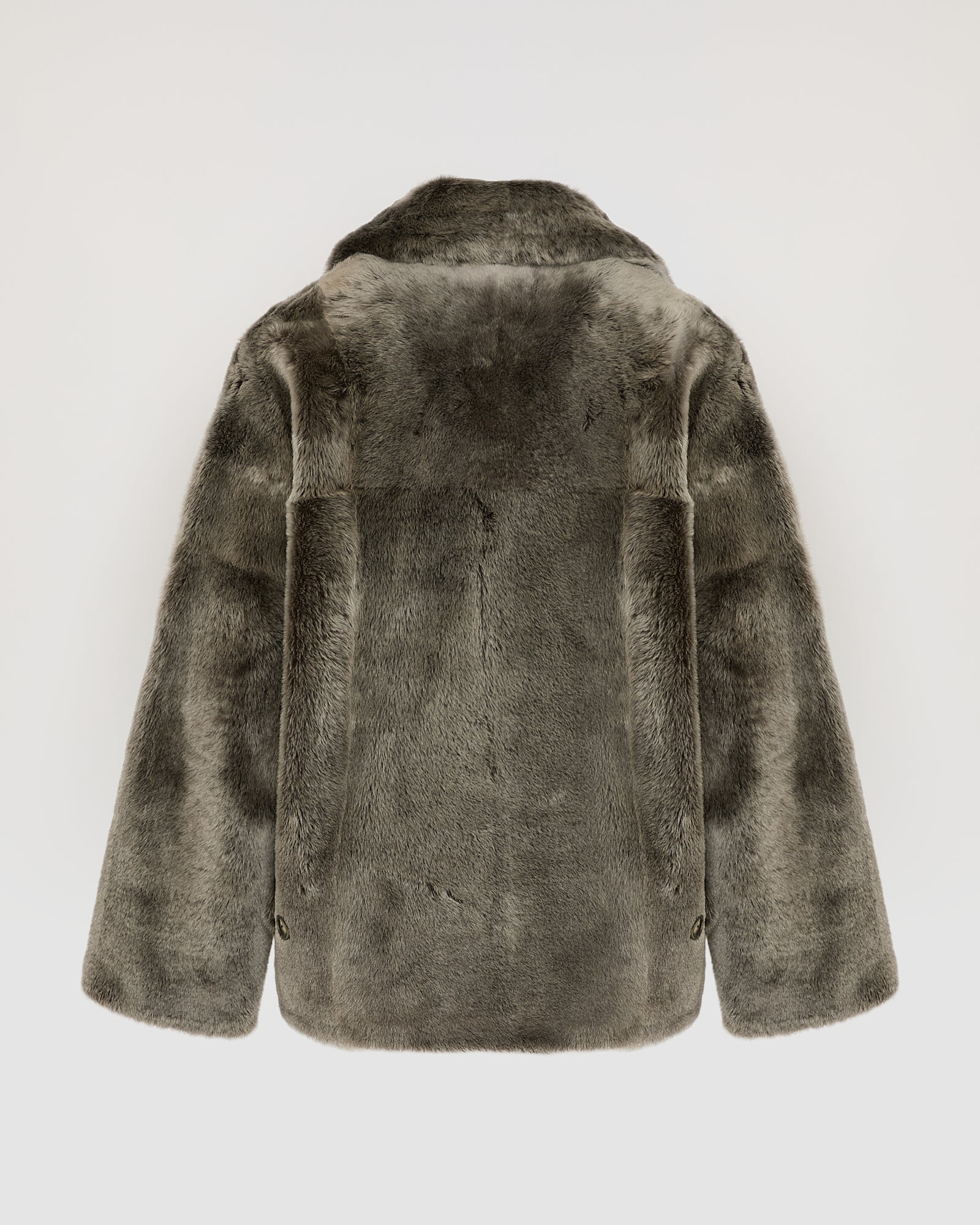 Veste caban en peau lainée -Yves Salomon