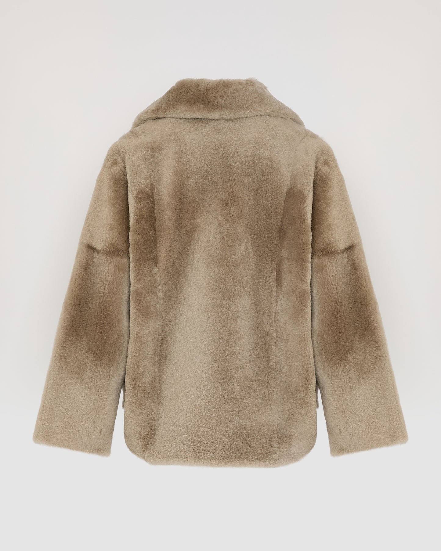 Veste caban en peau lainée