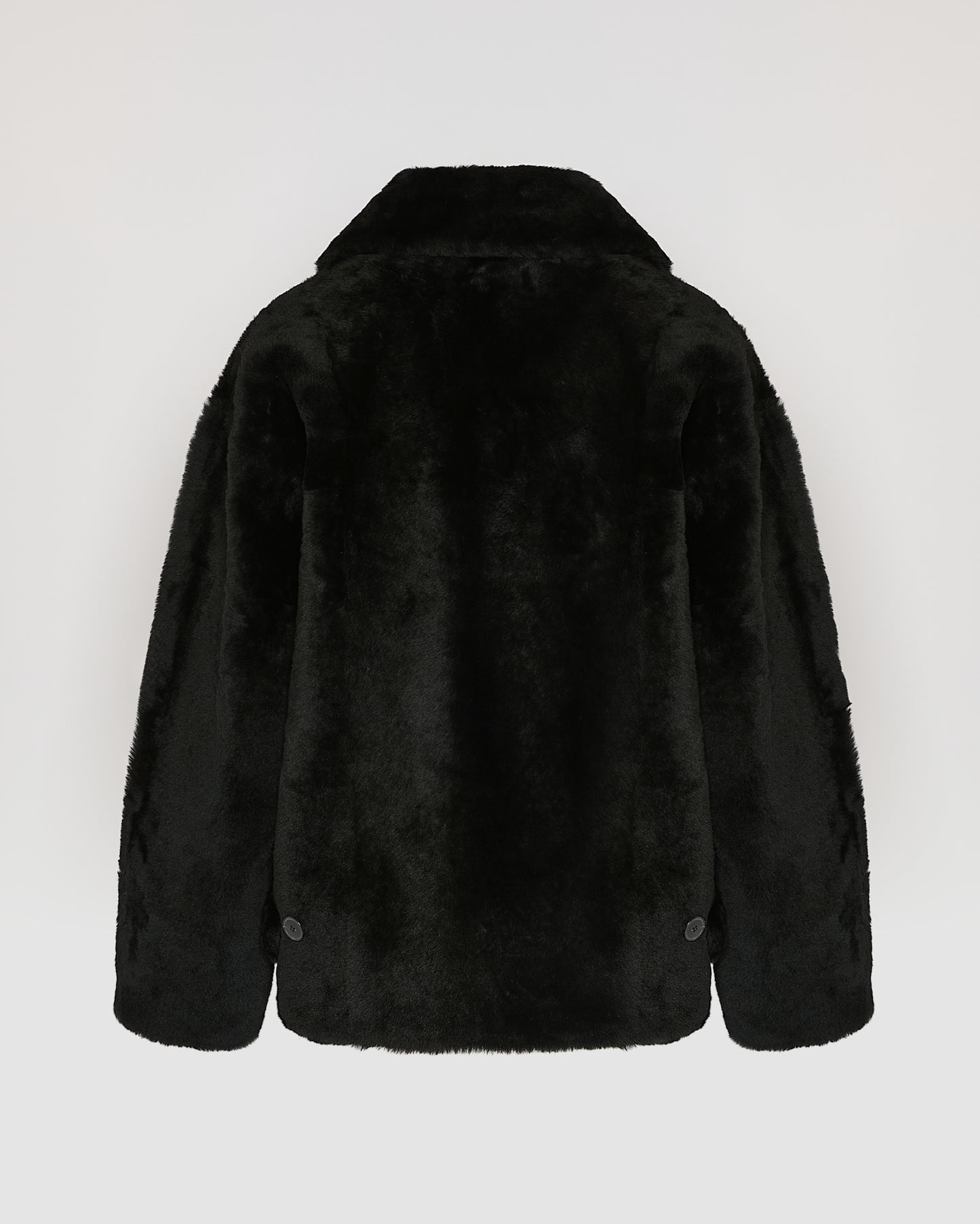 Veste caban en peau lainée