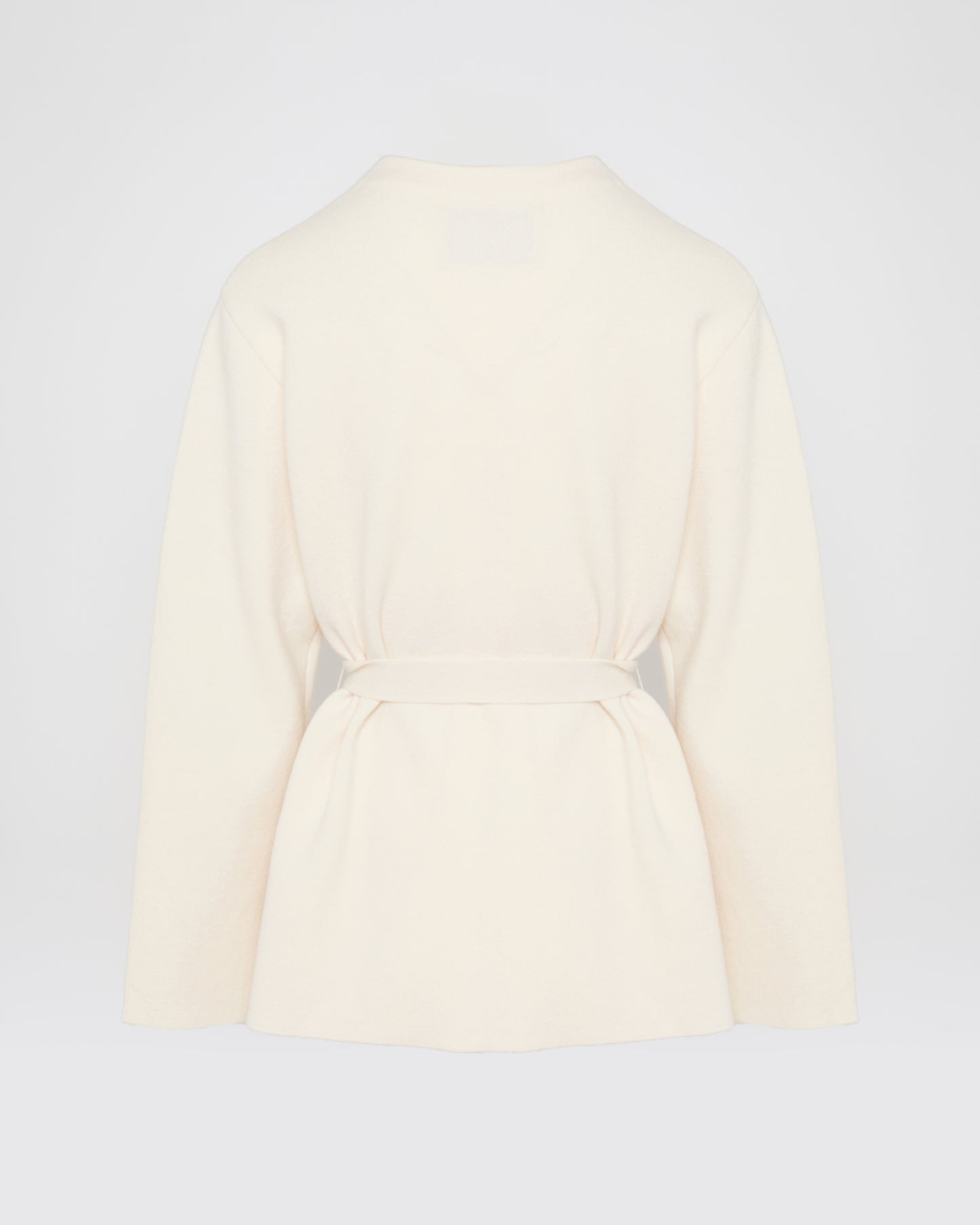 Veste ceinturée en maille et fourrure de vison