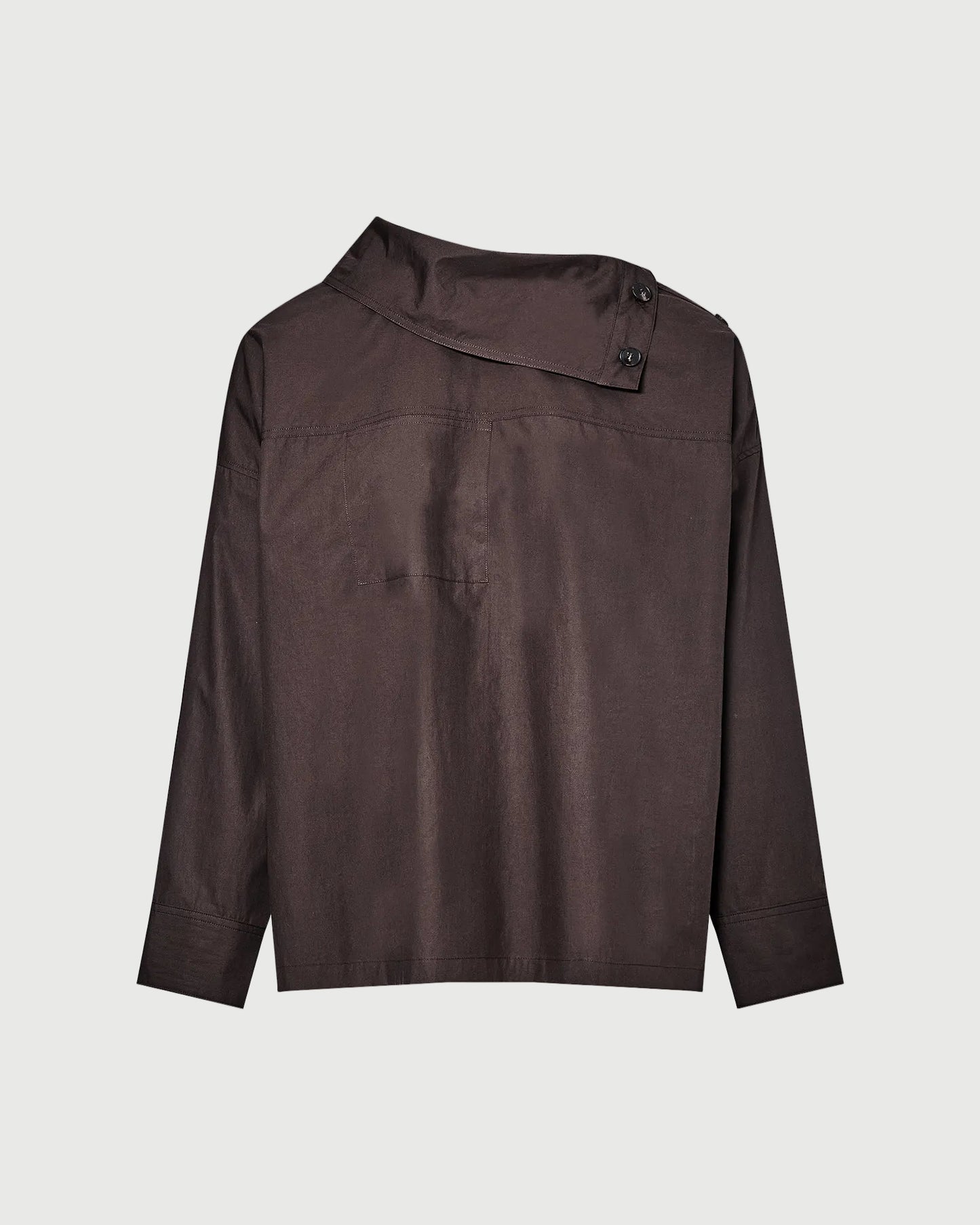 Blouse à col cheminée en popeline coton -Yves salomon - Nouvelle collection Printemps Été