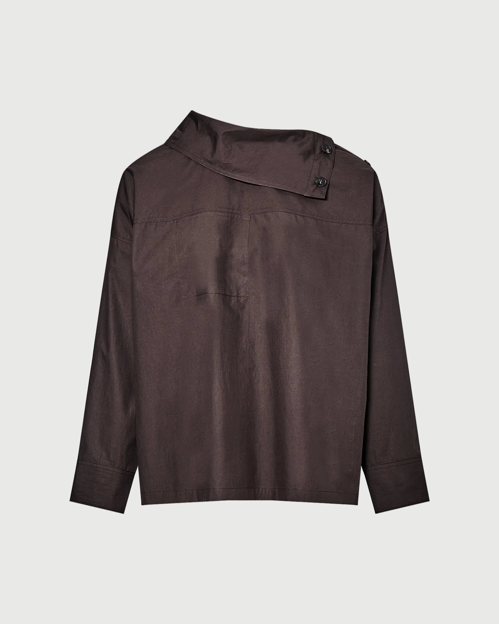 Blouse à col cheminée en popeline coton -Yves salomon - Nouvelle collection Printemps Été