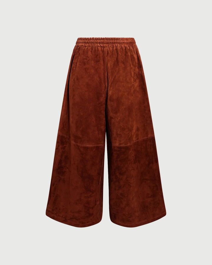 Jupe culotte en cuir d'agneau double face