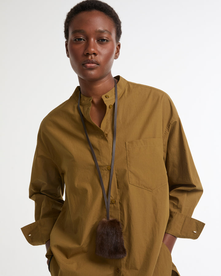 Porte-clés en fourrure de vison et cuir -Yves salomon - Nouvelle collection Printemps Été