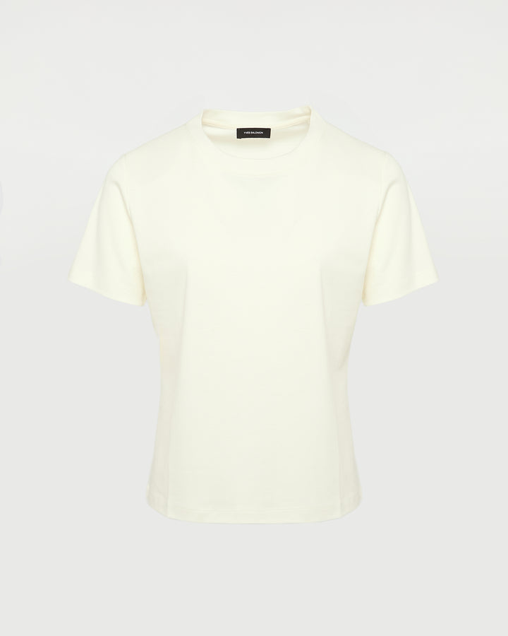 Cotton-silk interlock T-shirt