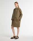 Two-tone double-sided cotton coat