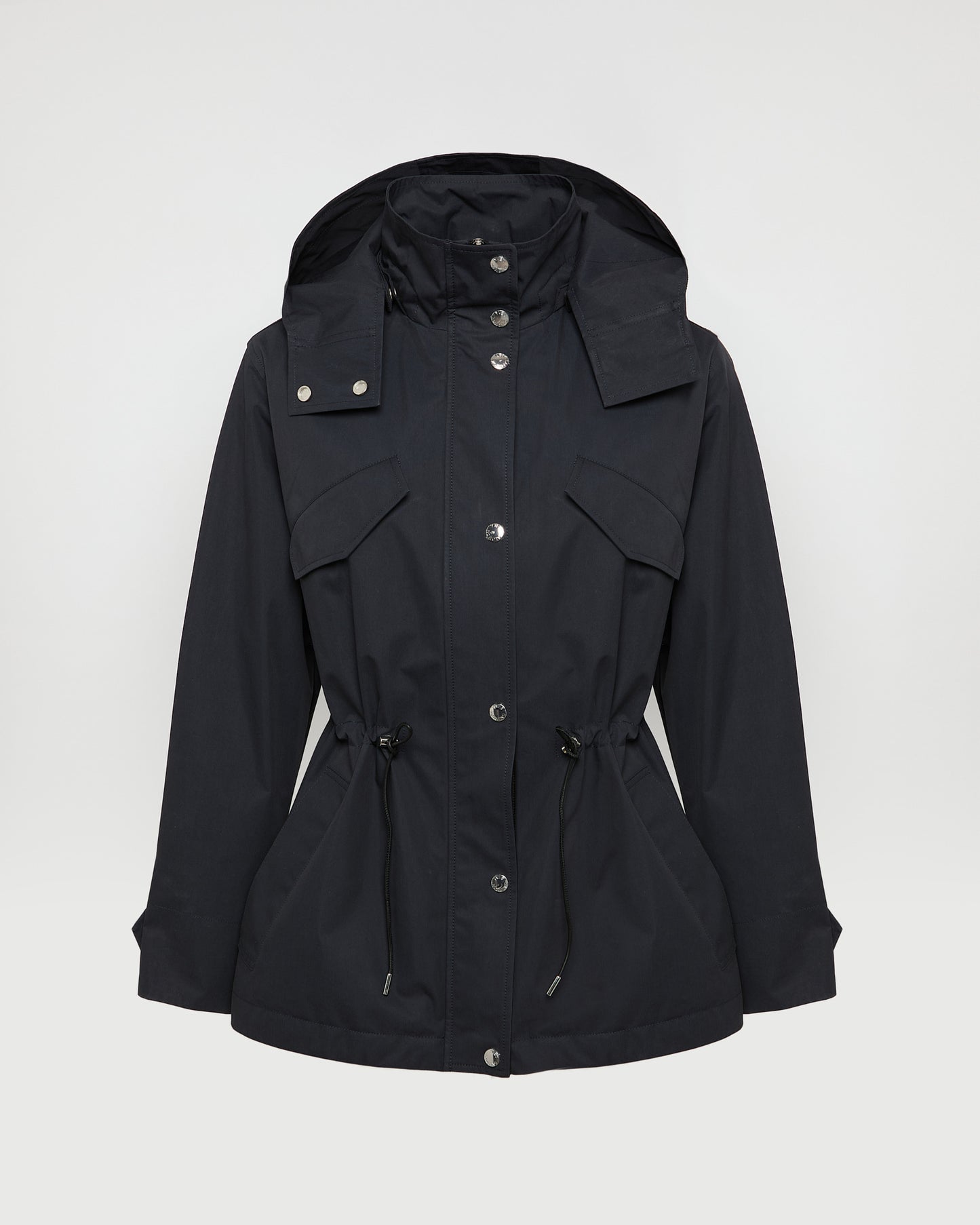 Parka saharienne en coton mélangé et cuir imperméable -Yves salomon - Nouvelle collection Printemps Été