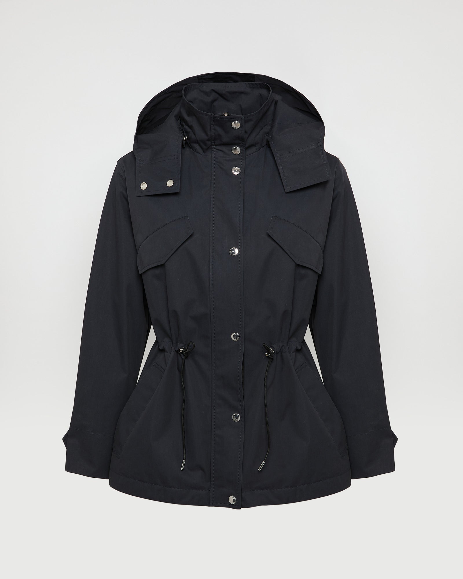 Parka saharienne en coton mélangé et cuir imperméable -Yves salomon - Nouvelle collection Printemps Été