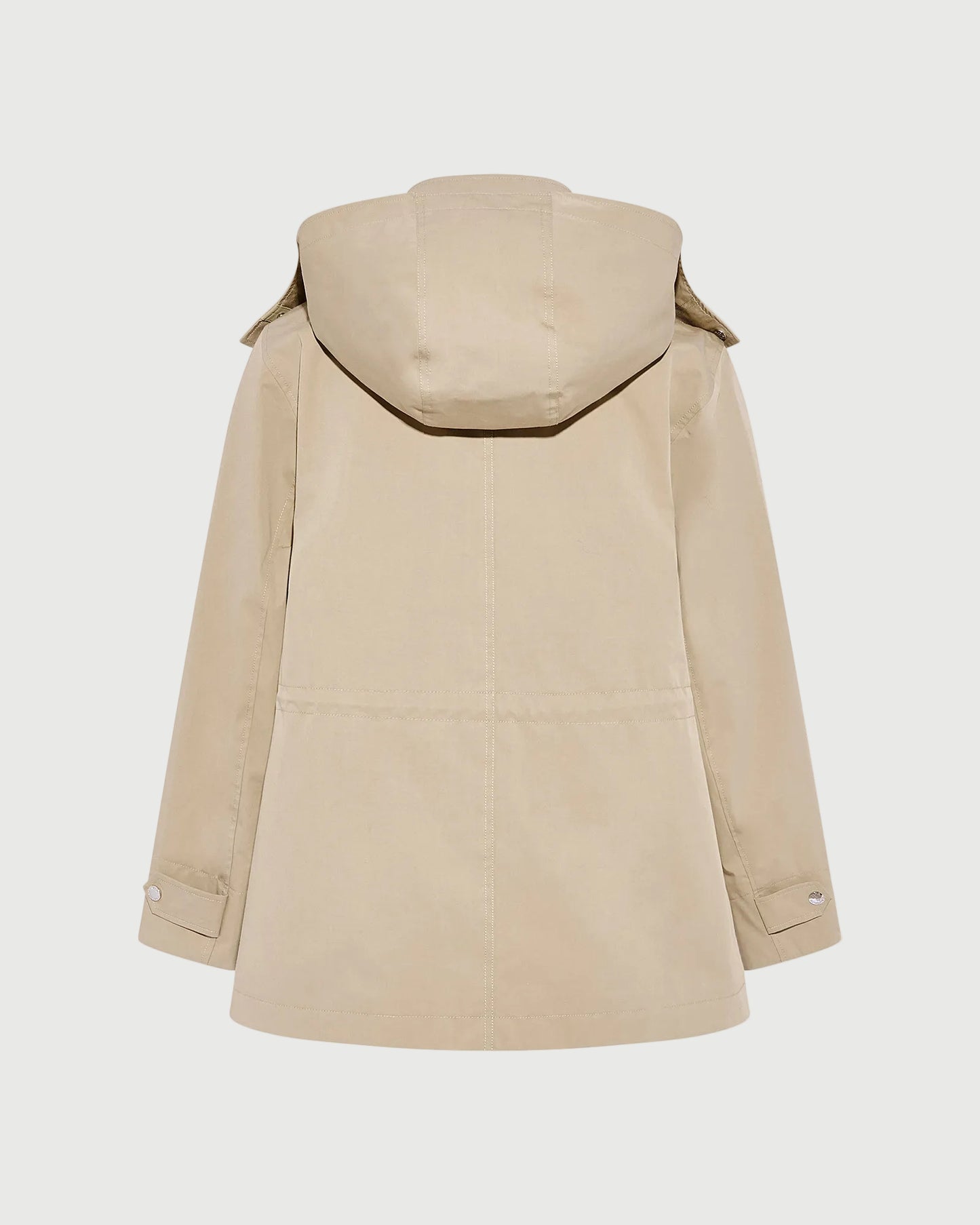 Parka saharienne en coton mélangé et cuir waterproof -Yves salomon - Nouvelle collection Printemps Été