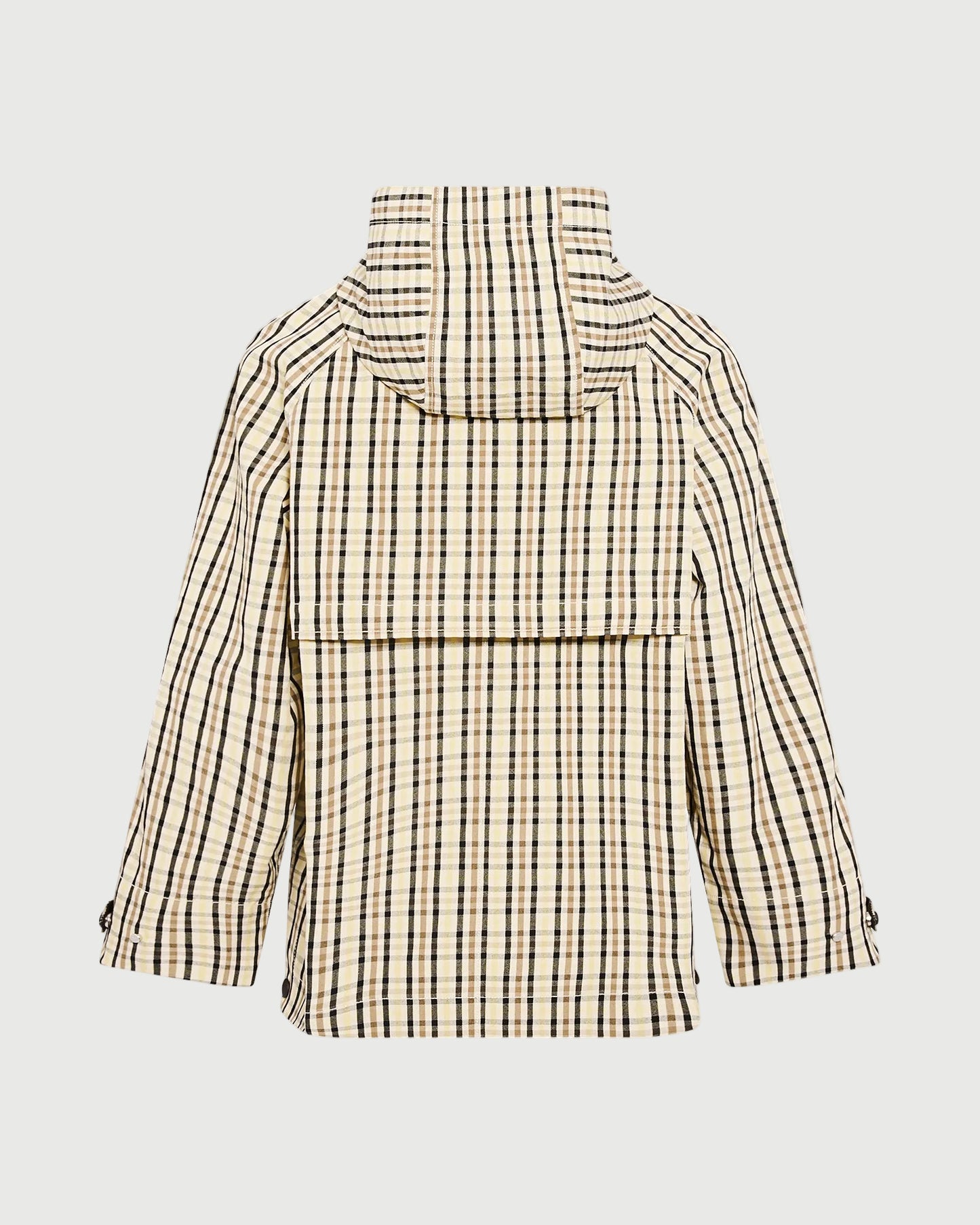 Parka à capuche en tissu jacquard motif carreaux -Yves salomon - Nouvelle collection Printemps Été