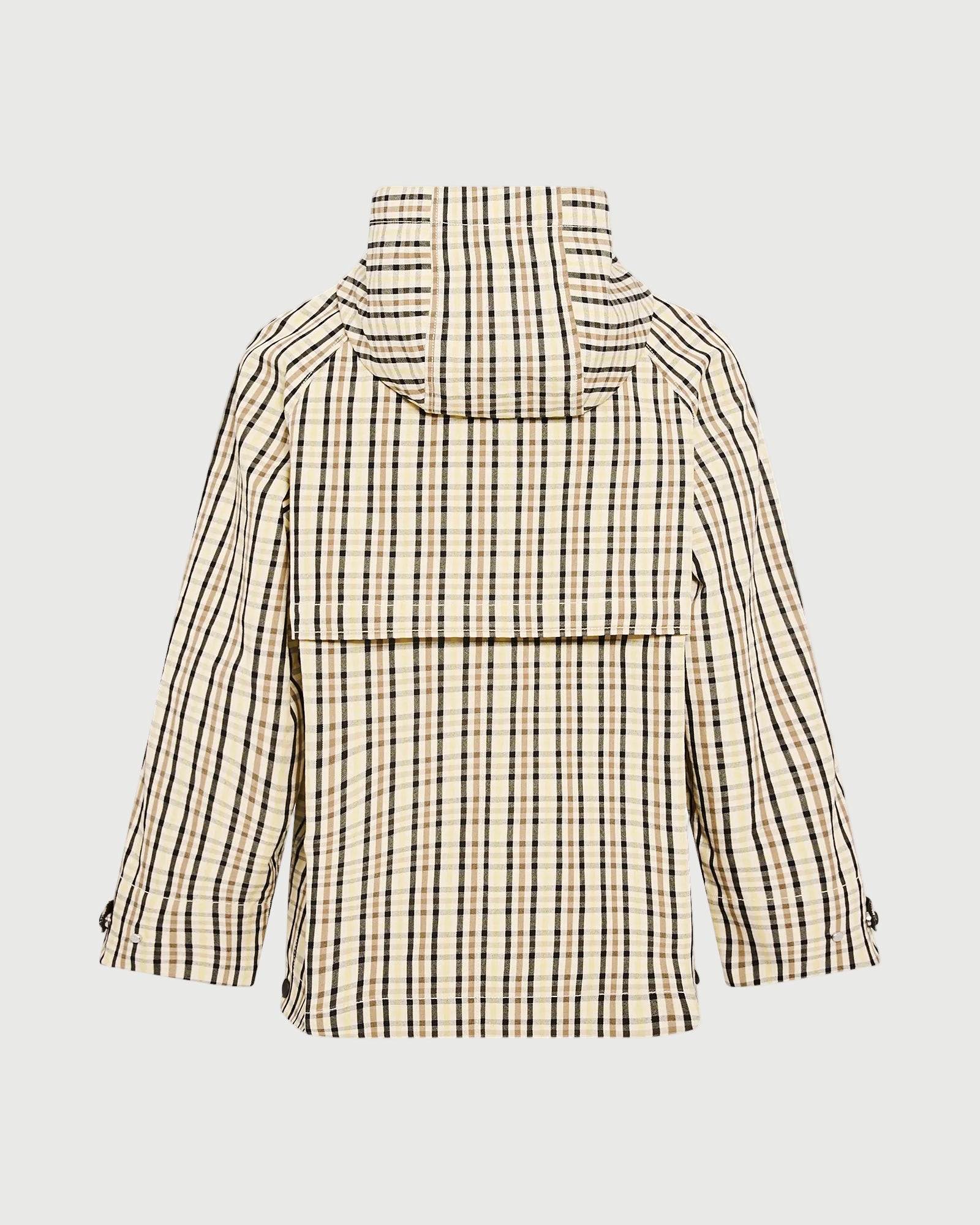 Parka à capuche en tissu jacquard motif carreaux -Yves salomon - Nouvelle collection Printemps Été