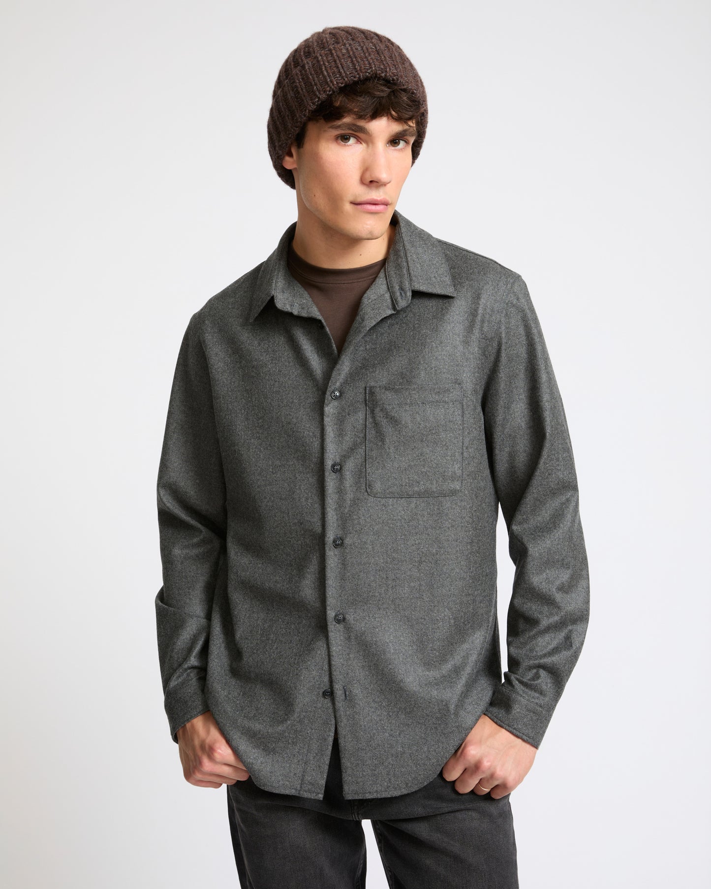 Surchemise en flanelle de lainage cachemire Loro Piana- Yves Salomon - Nouvelle collection Automne Hiver