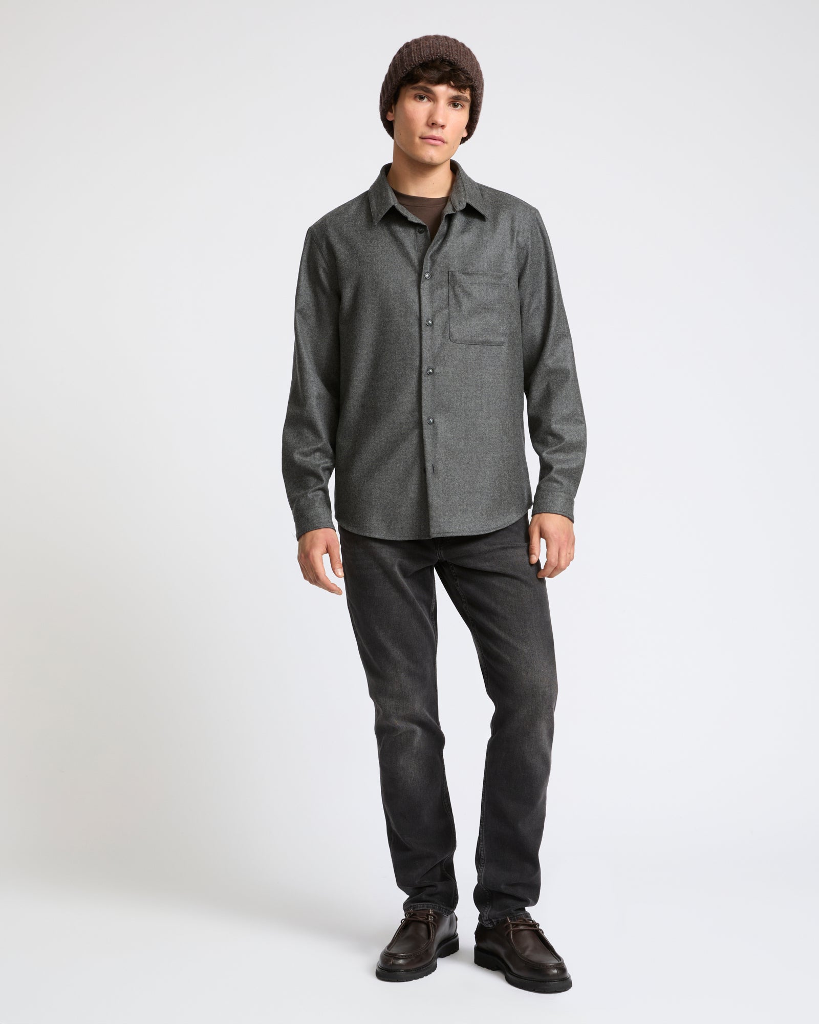 Surchemise en flanelle de lainage cachemire Loro Piana- Yves Salomon - Nouvelle collection Automne Hiver
