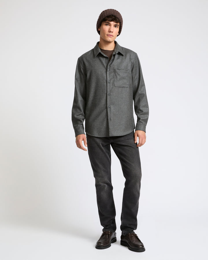 Surchemise en flanelle de lainage cachemire Loro Piana- Yves Salomon - Nouvelle collection Automne Hiver