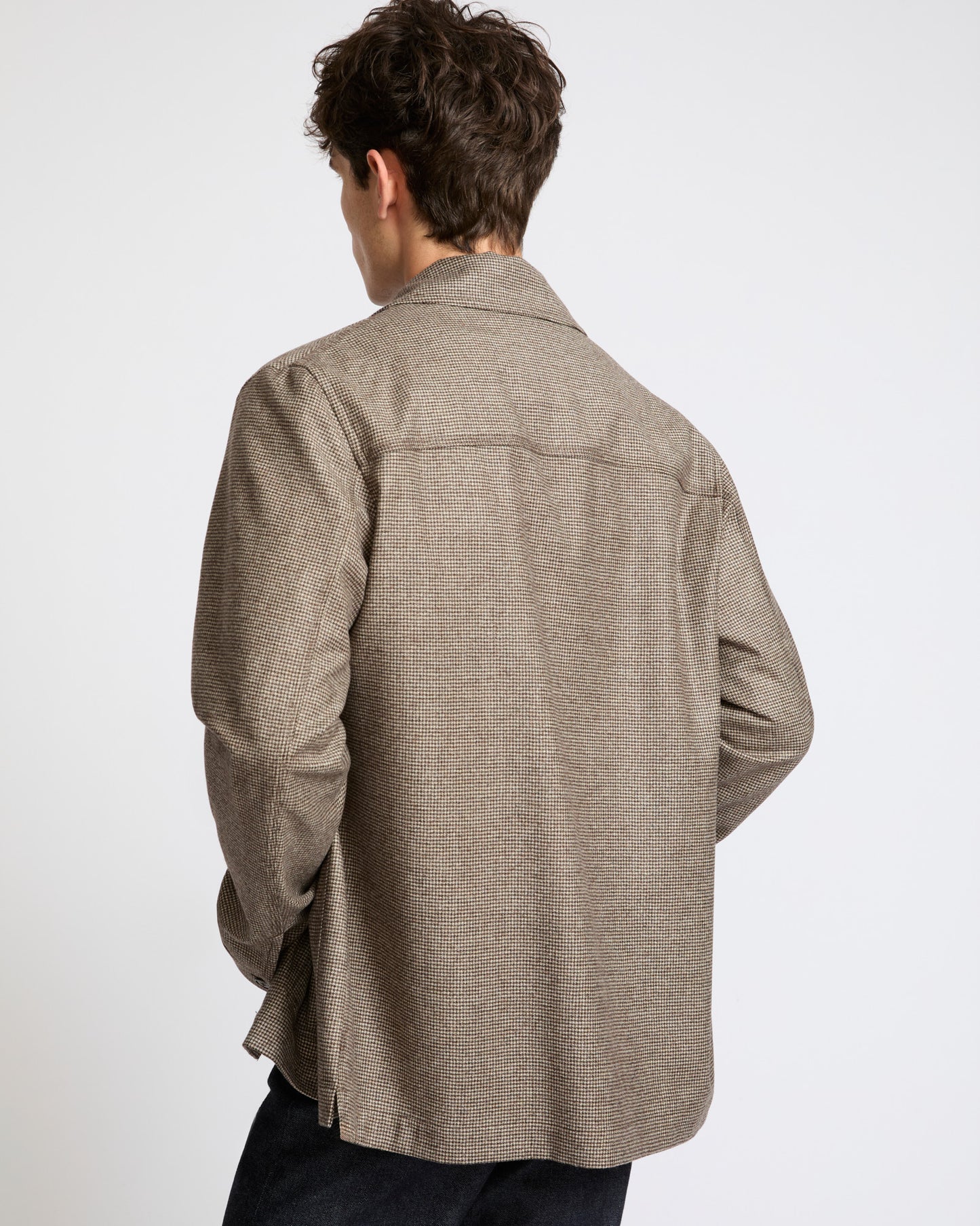 Surchemise en flanelle de lainage cachemire fantaisie Loro Piana- Yves Salomon - Nouvelle collection Automne Hiver