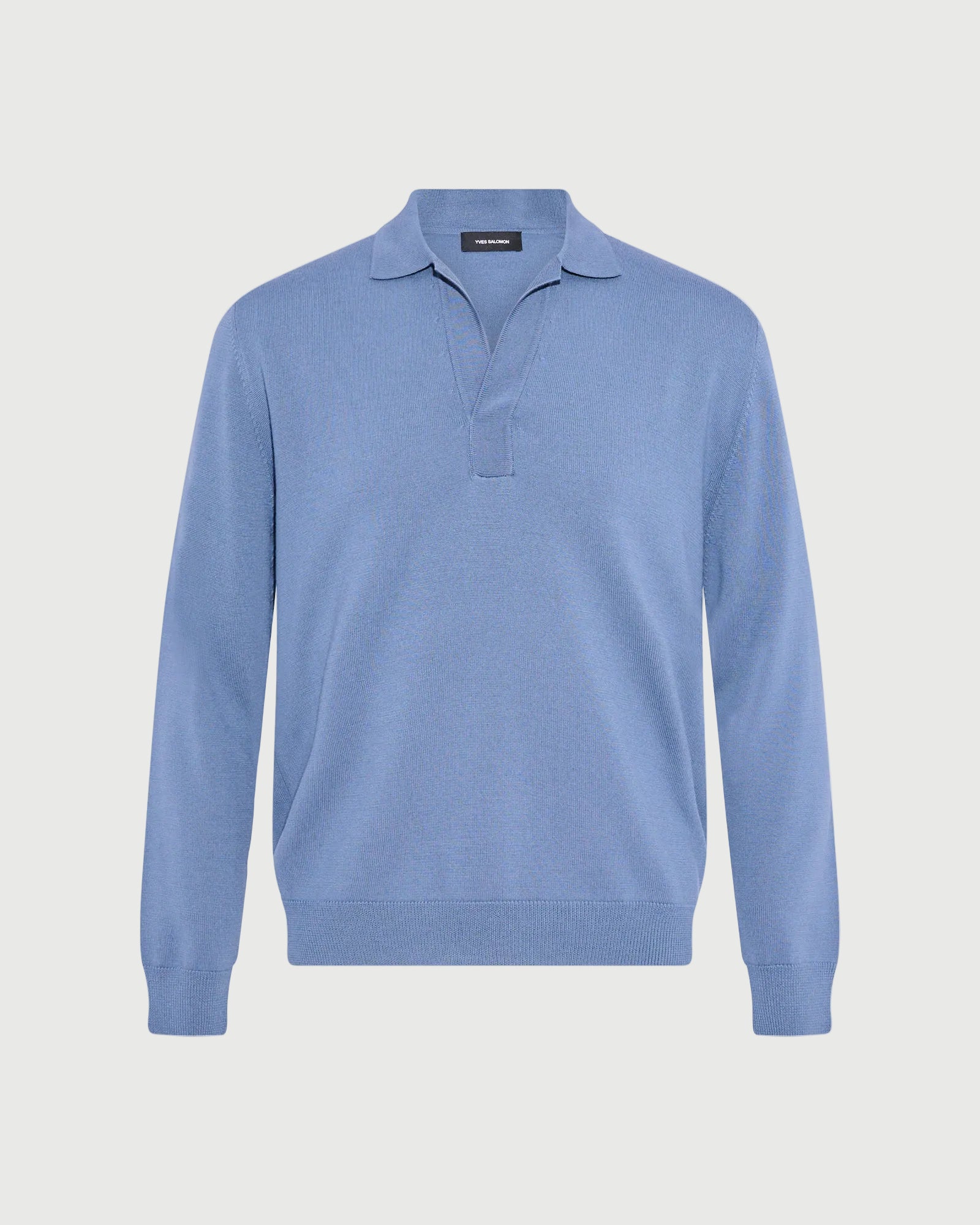 Pull col polo en maille 100% laine merinos -Yves salomon - Nouvelle collection Printemps Été