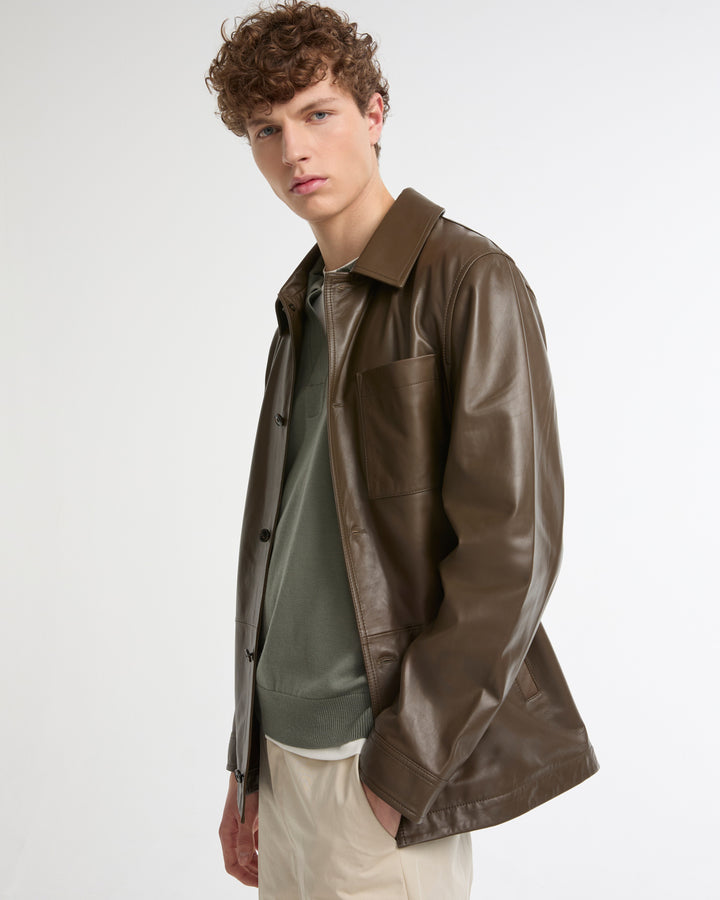 Veste Homme Cuir Véritable Bomber Avec Capuche - Style USA Rayures - Cuir Premium Noir