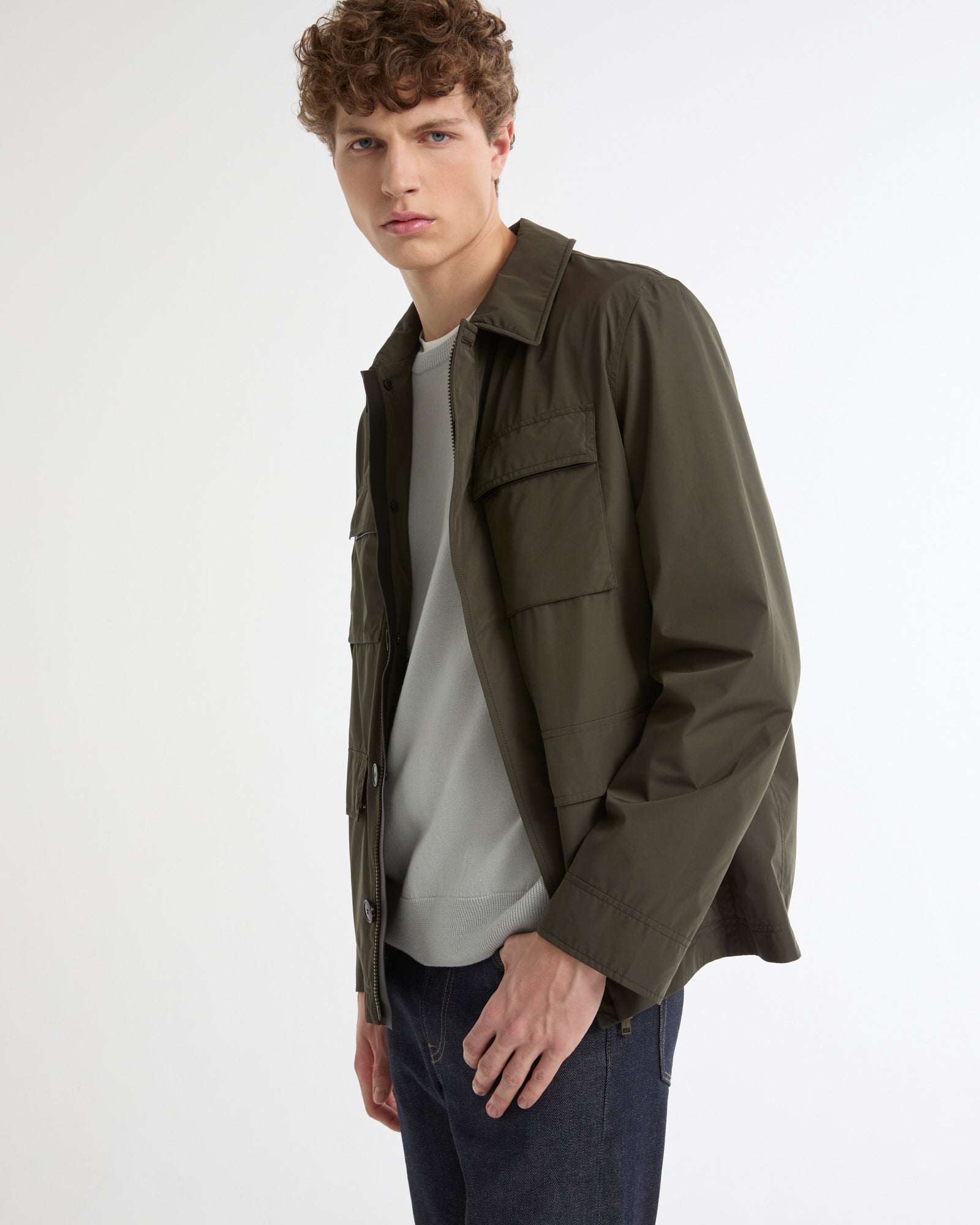 Veste saharienne en tissu technique imperméable -Yves salomon - Nouvelle collection Printemps Été