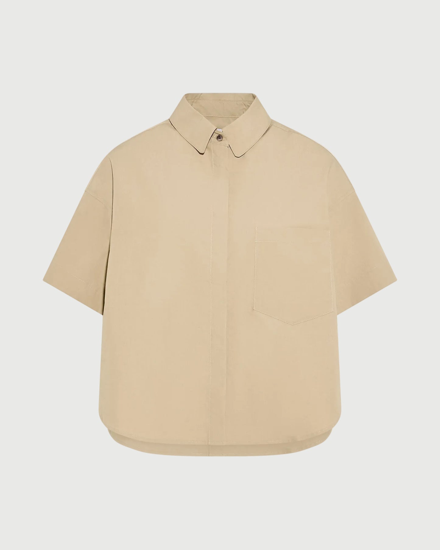 Chemise à manches courtes en popeline de coton -Yves salomon - Nouvelle collection Printemps Été
