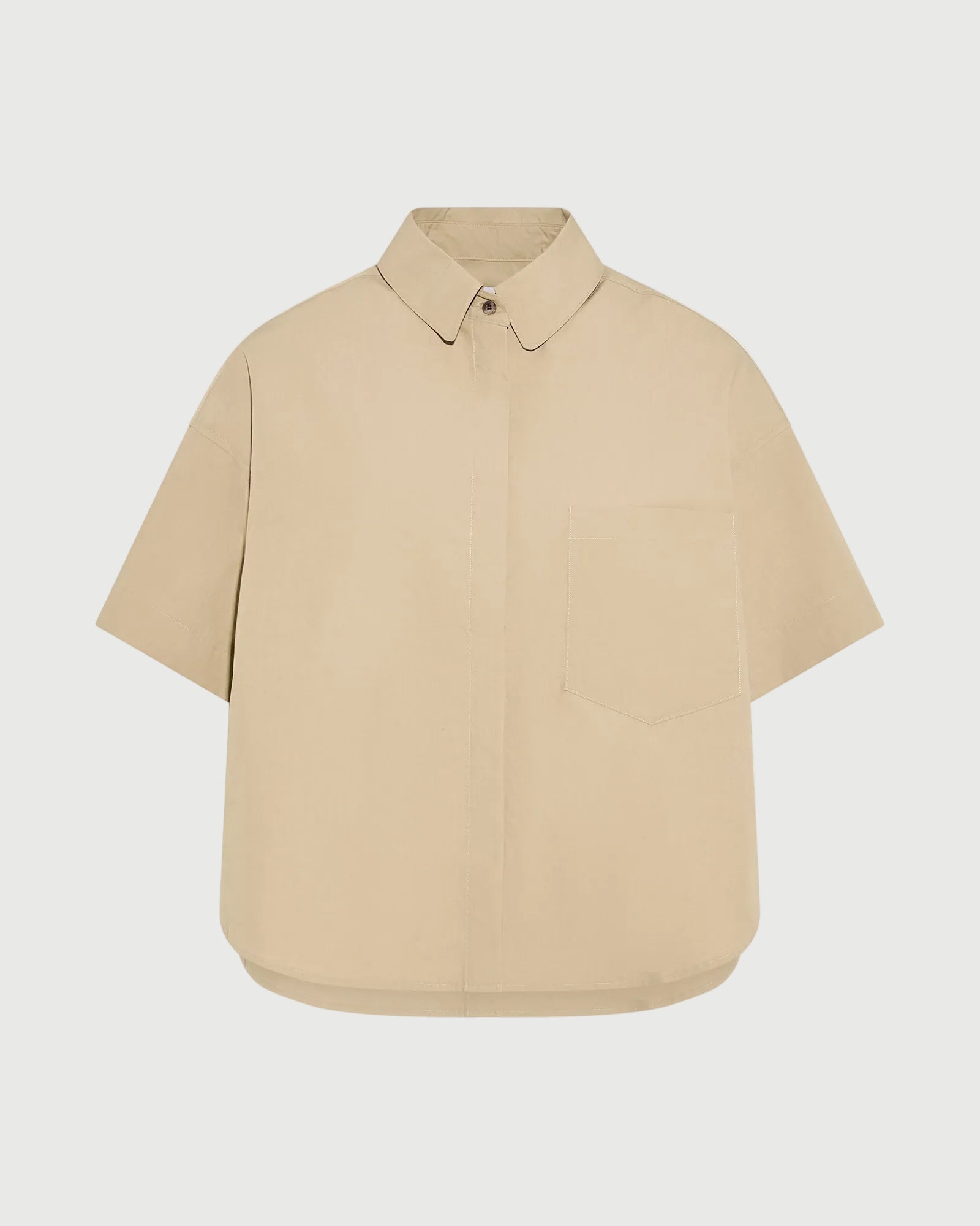 Chemise à manches courtes en popeline de coton -Yves salomon - Nouvelle collection Printemps Été