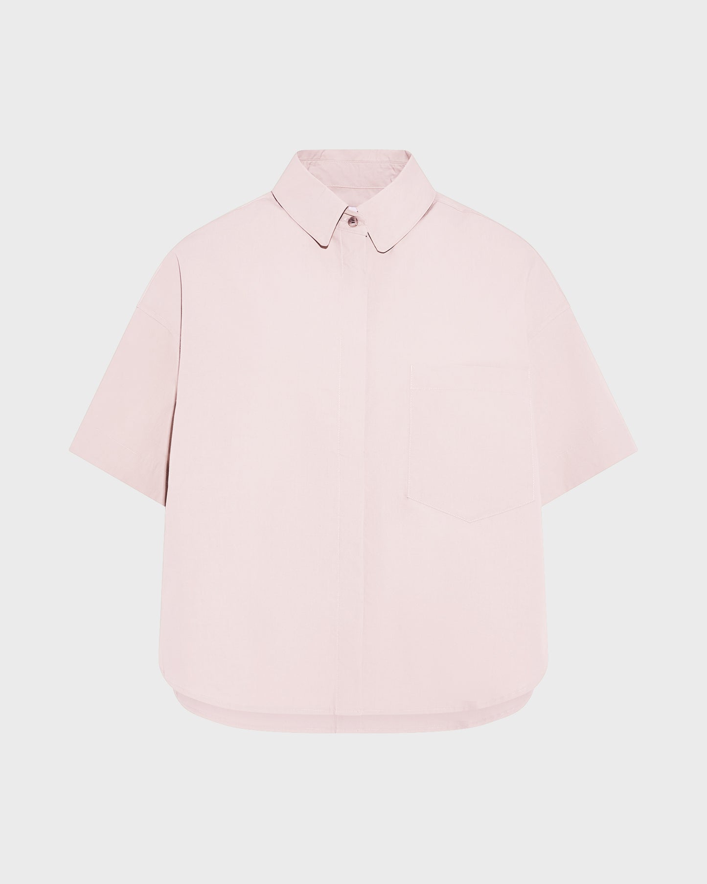 Chemise à manches courtes en popeline de coton -Yves salomon - Nouvelle collection Printemps Été