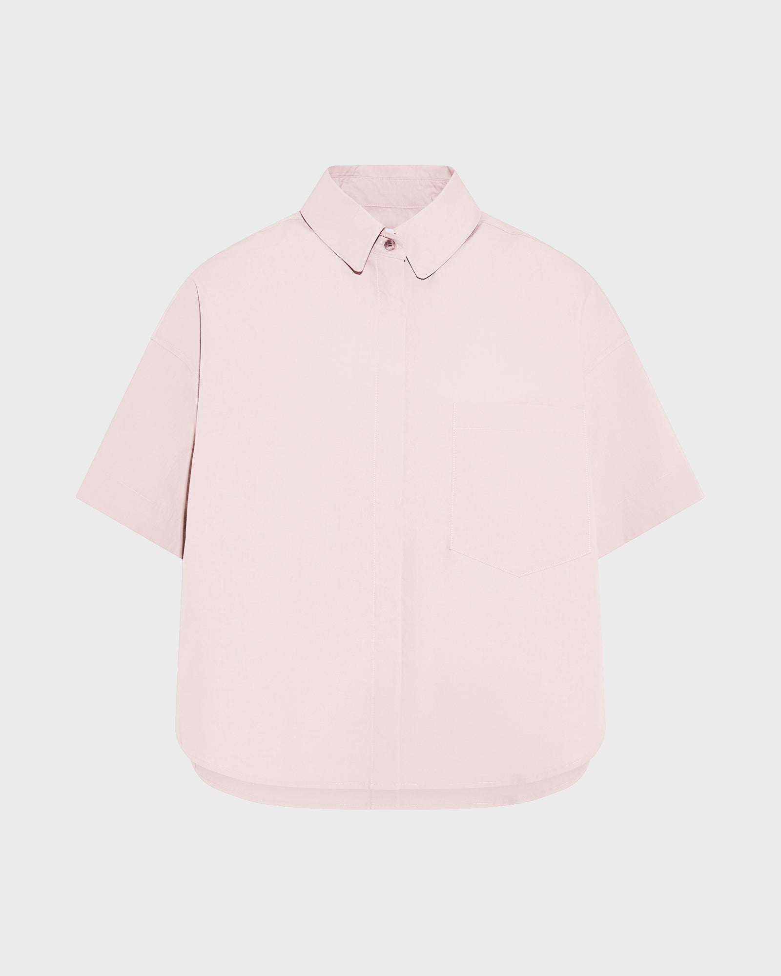 Chemise à manches courtes en popeline de coton -Yves salomon - Nouvelle collection Printemps Été