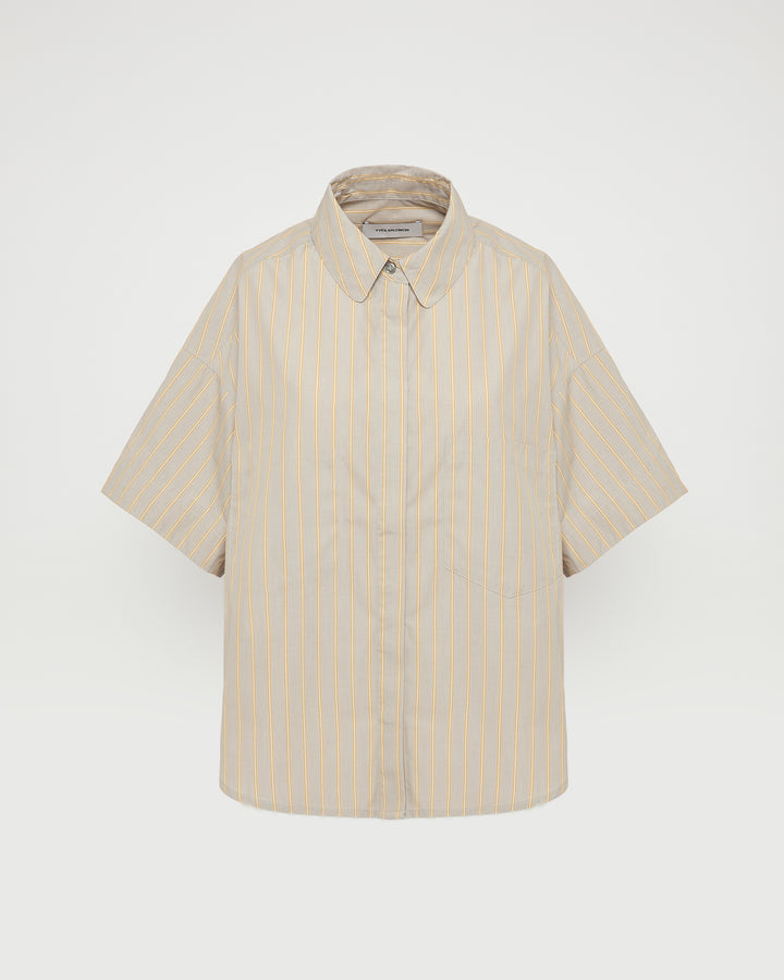 Chemise à manches courtes en popeline