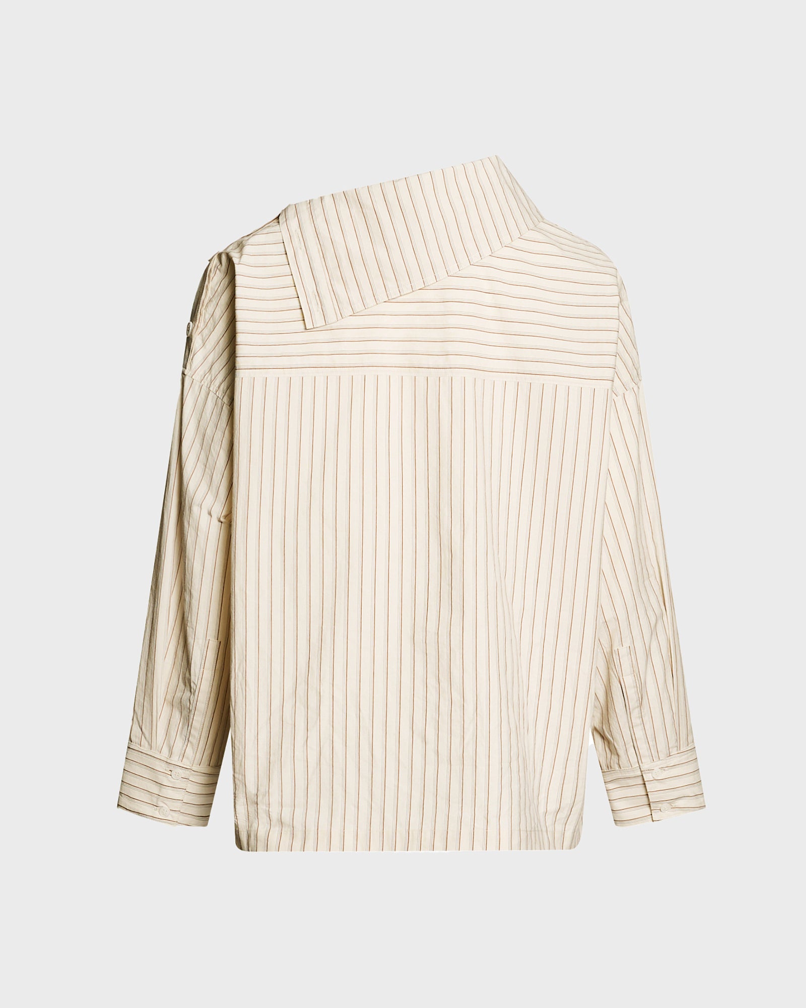 Blouse à col cheminée en popeline de coton -Yves salomon - Nouvelle collection Printemps Été