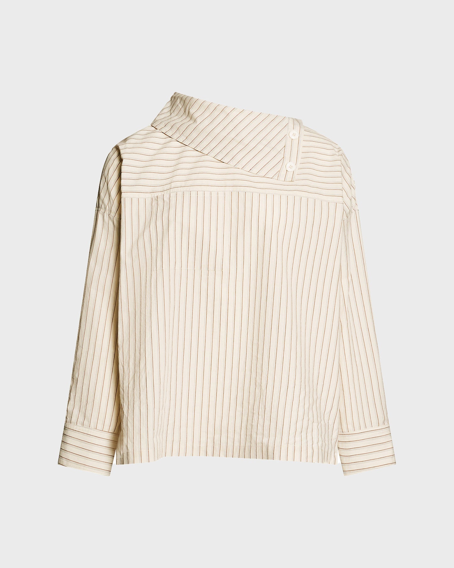 Blouse à col cheminée en popeline de coton -Yves salomon - Nouvelle collection Printemps Été