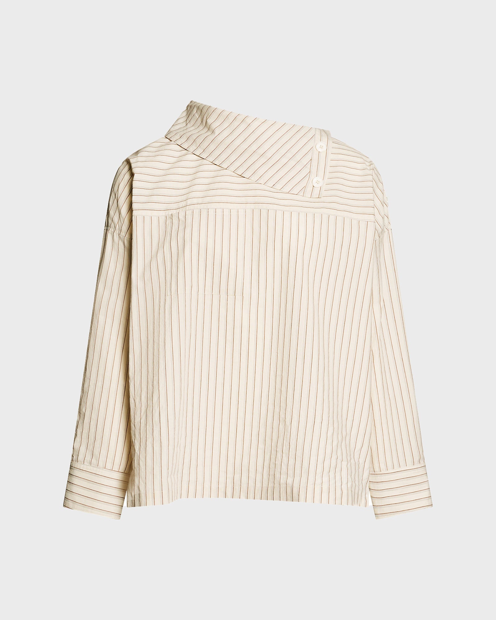 Blouse à col cheminée en popeline de coton -Yves salomon - Nouvelle collection Printemps Été