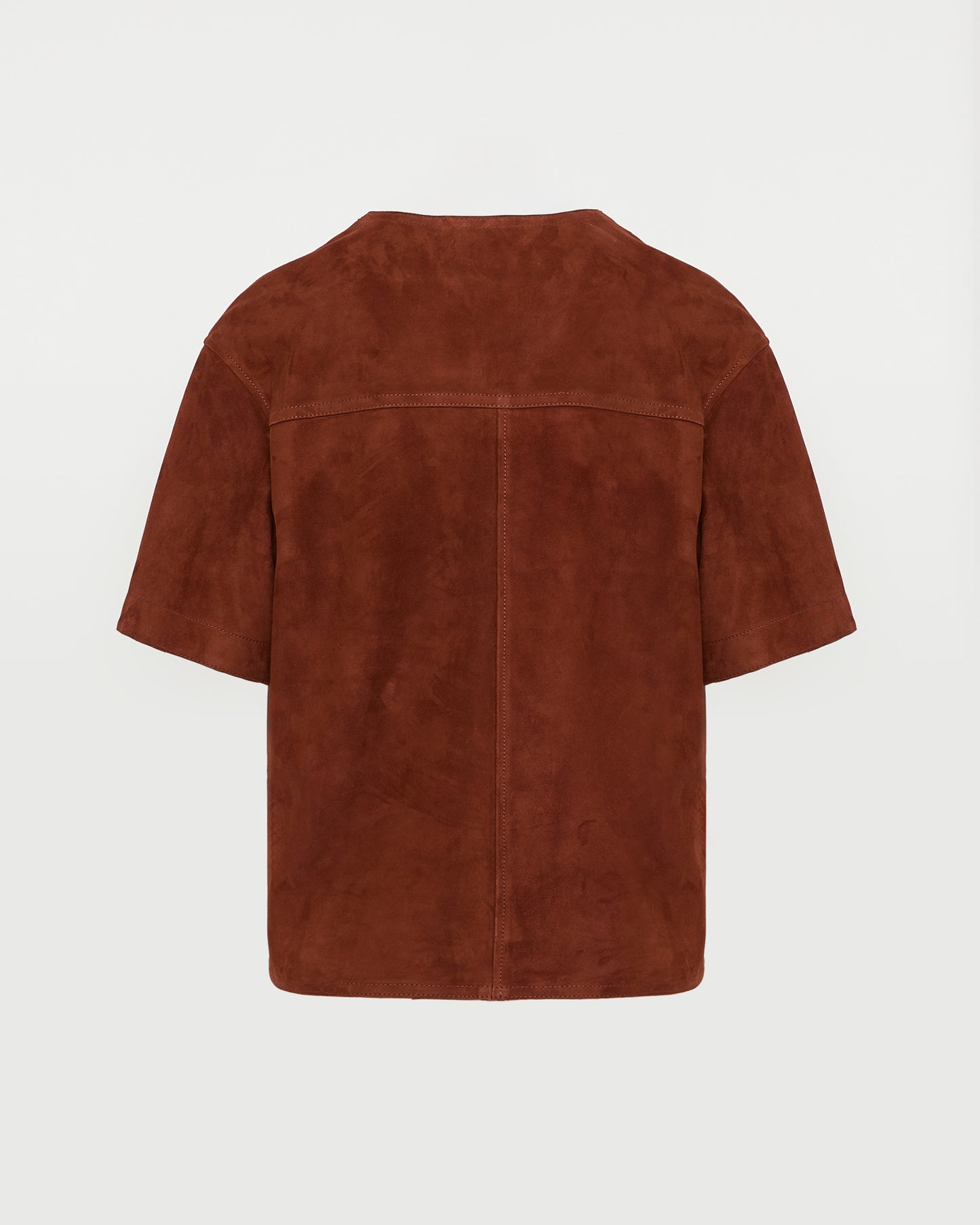 Blouse à manches courtes en cuir d'agneau double face -Yves salomon - Nouvelle collection Printemps Été