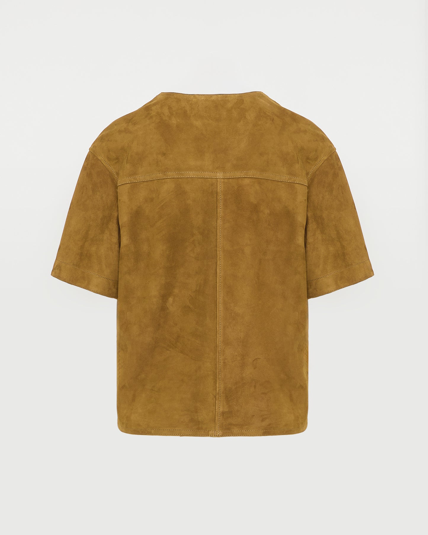 Blouse à manches courtes en cuir d'agneau double face -Yves salomon - Nouvelle collection Printemps Été