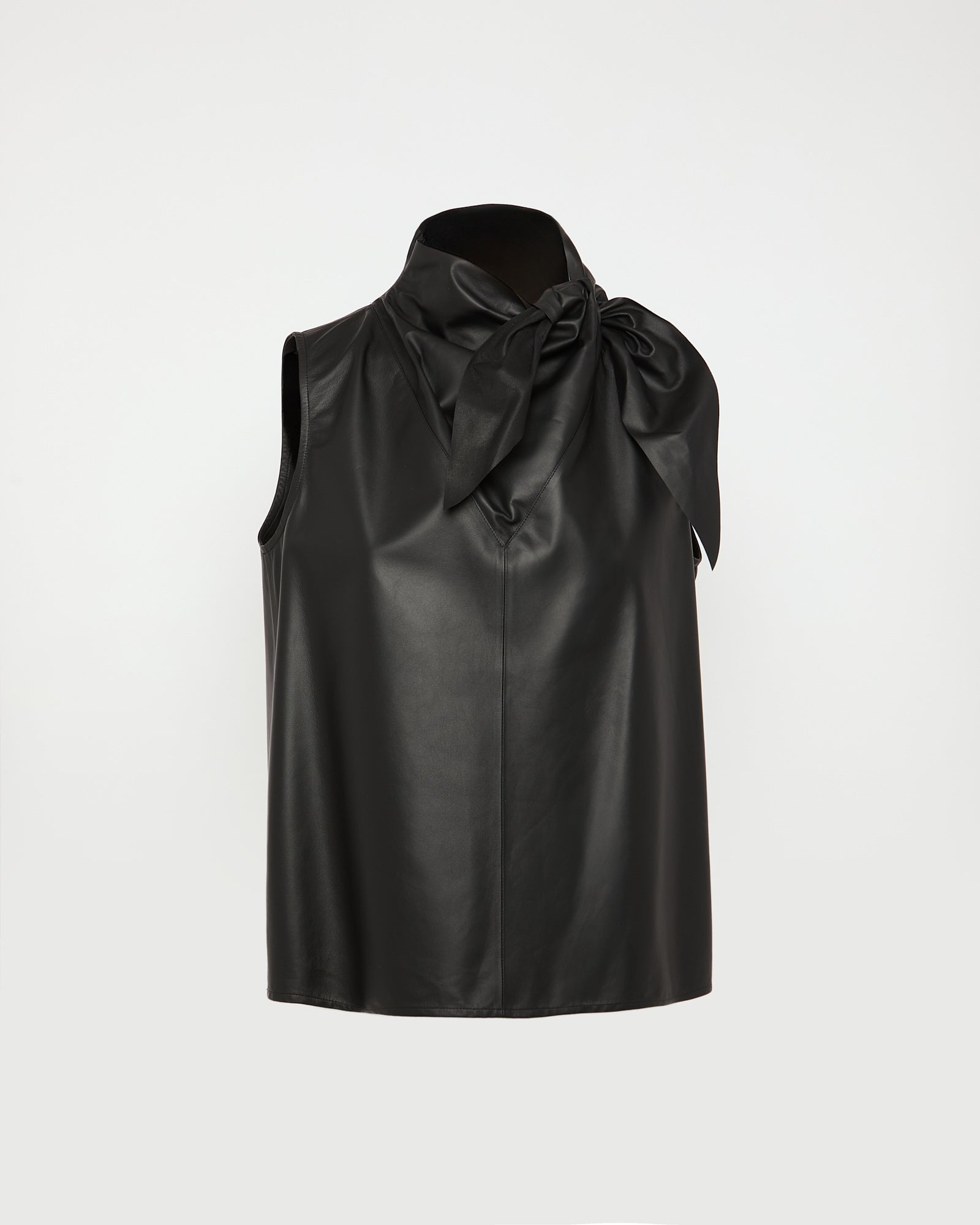 Top drapé en cuir d'agneau -Yves salomon - Nouvelle collection Printemps Été
