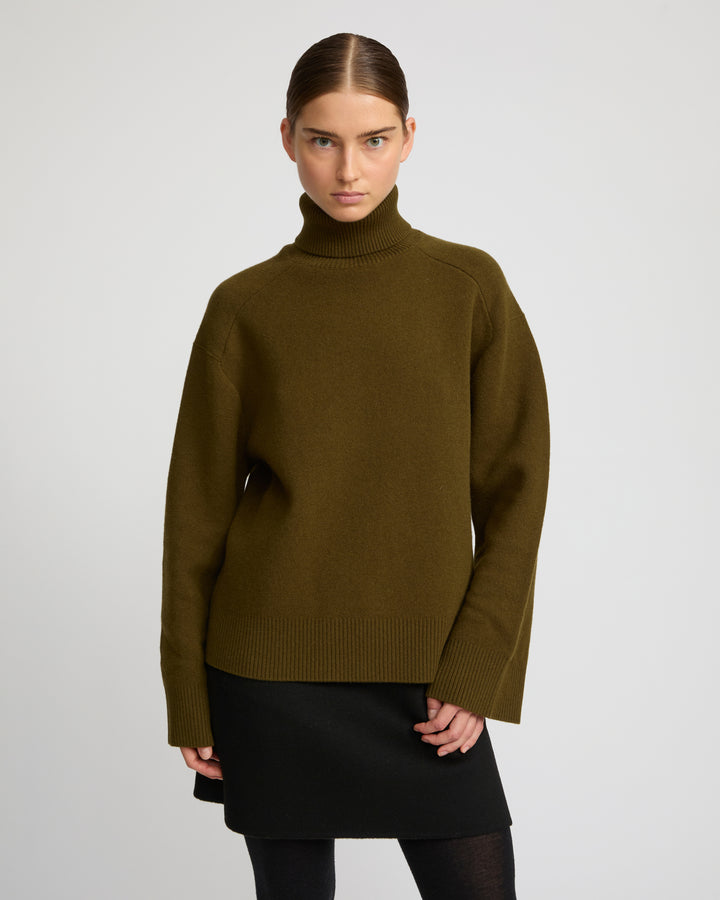 Pull en maille à col roulé