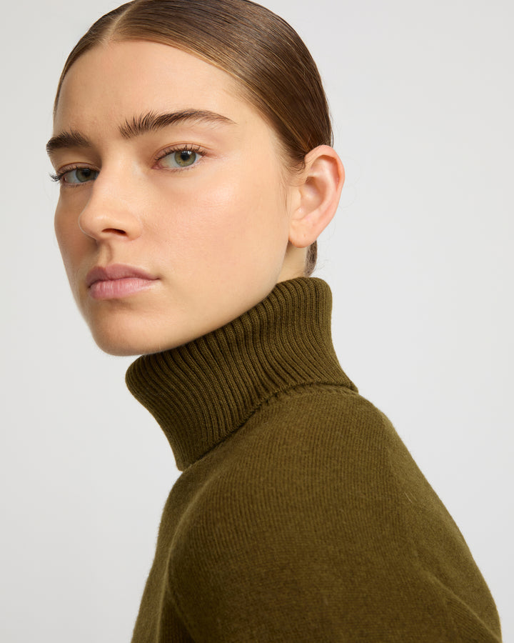 Pull en maille à col roulé