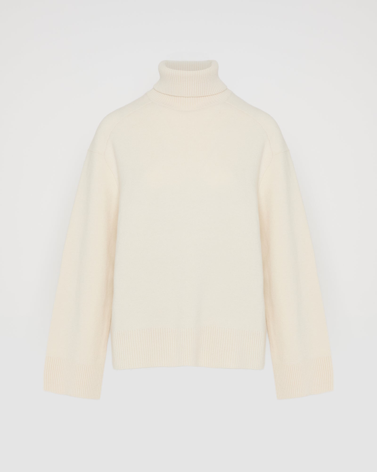 Pull en maille à col roulé -Yves Salomon