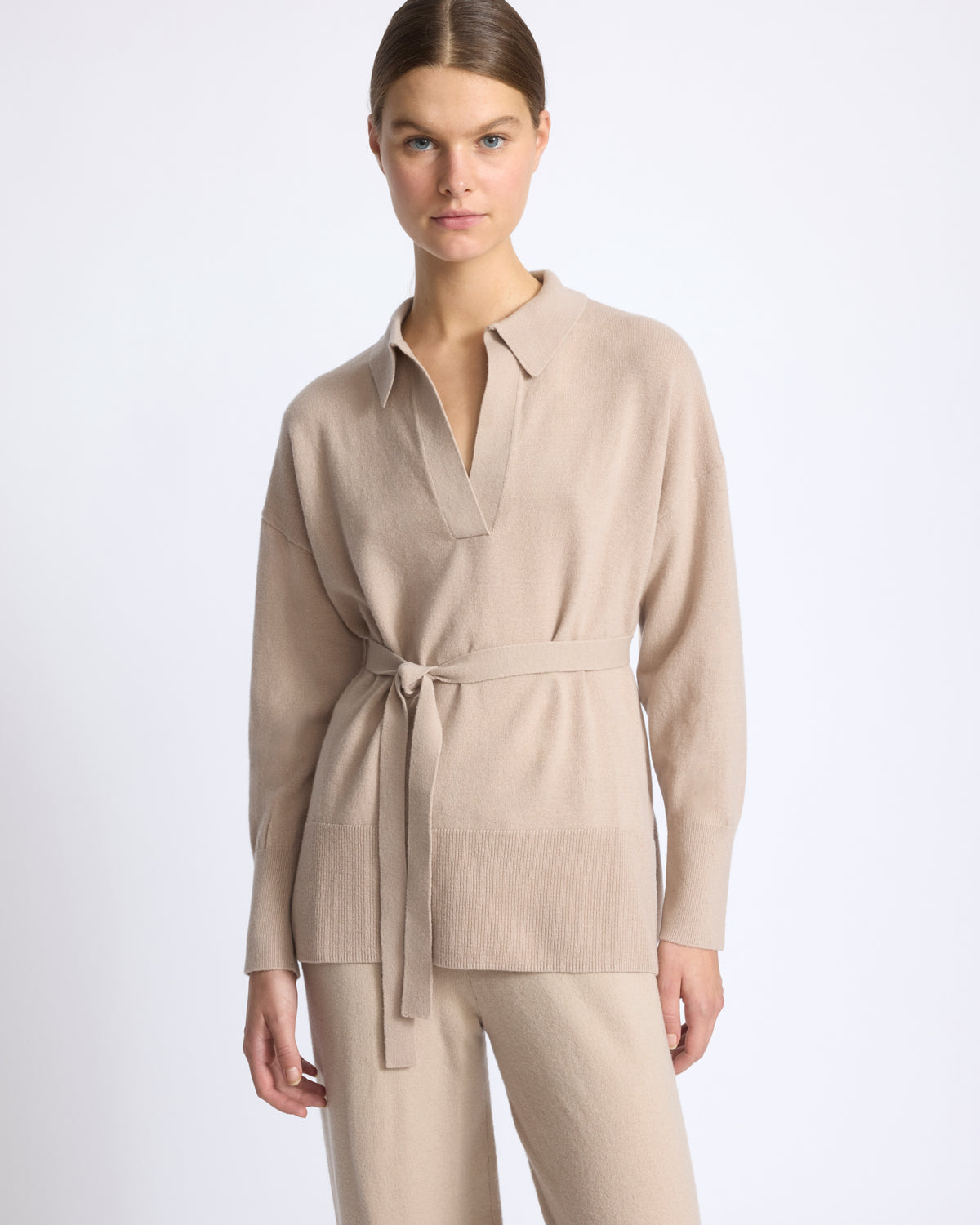 Polo en maille mérinos - Yves Salomon - Nouvelle collection Automne Hiver