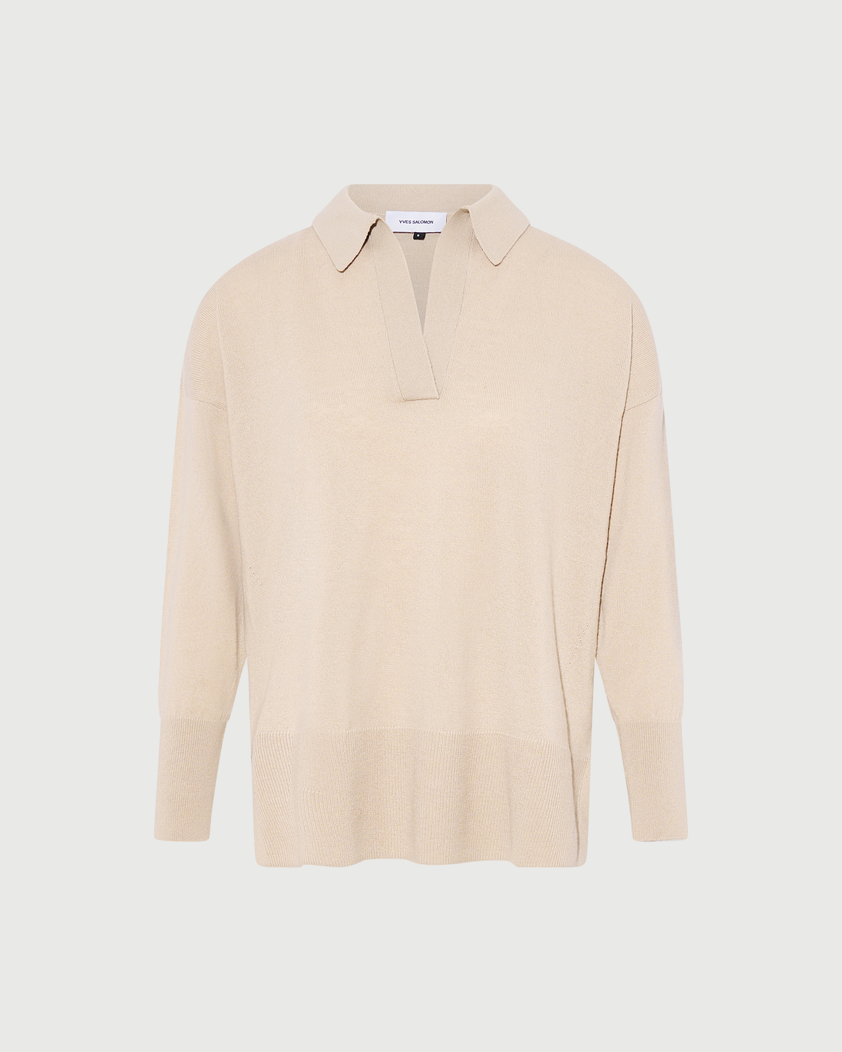 Polo en maille mérinos- Yves Salomon - Nouvelle collection Automne Hiver