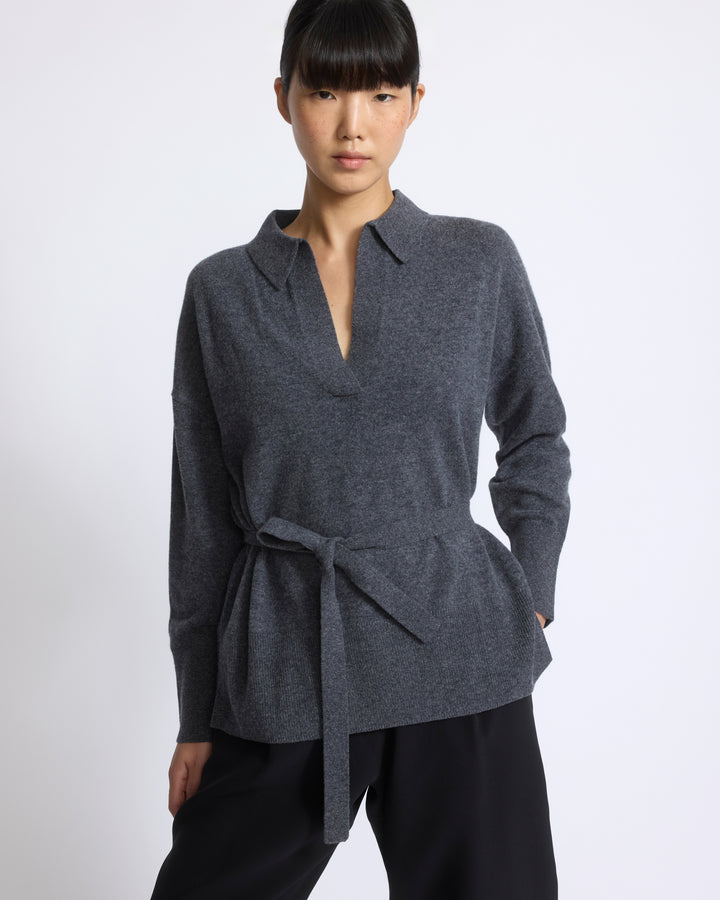 Polo en maille mérinos - Yves Salomon - Nouvelle collection Automne Hiver