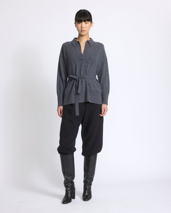 Polo en maille mérinos - Yves Salomon - Nouvelle collection Automne Hiver