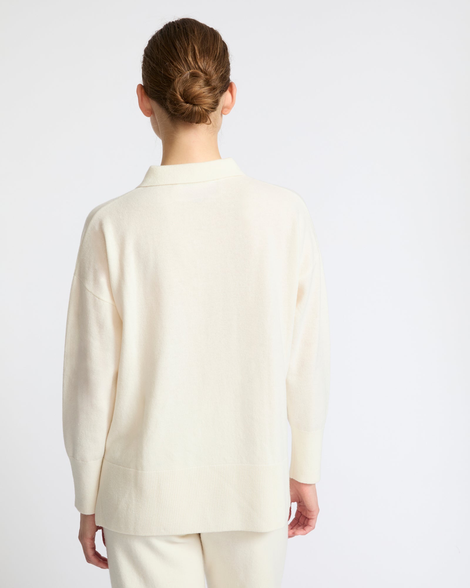 Polo en maille mérinos- Yves Salomon - Nouvelle collection Automne Hiver
