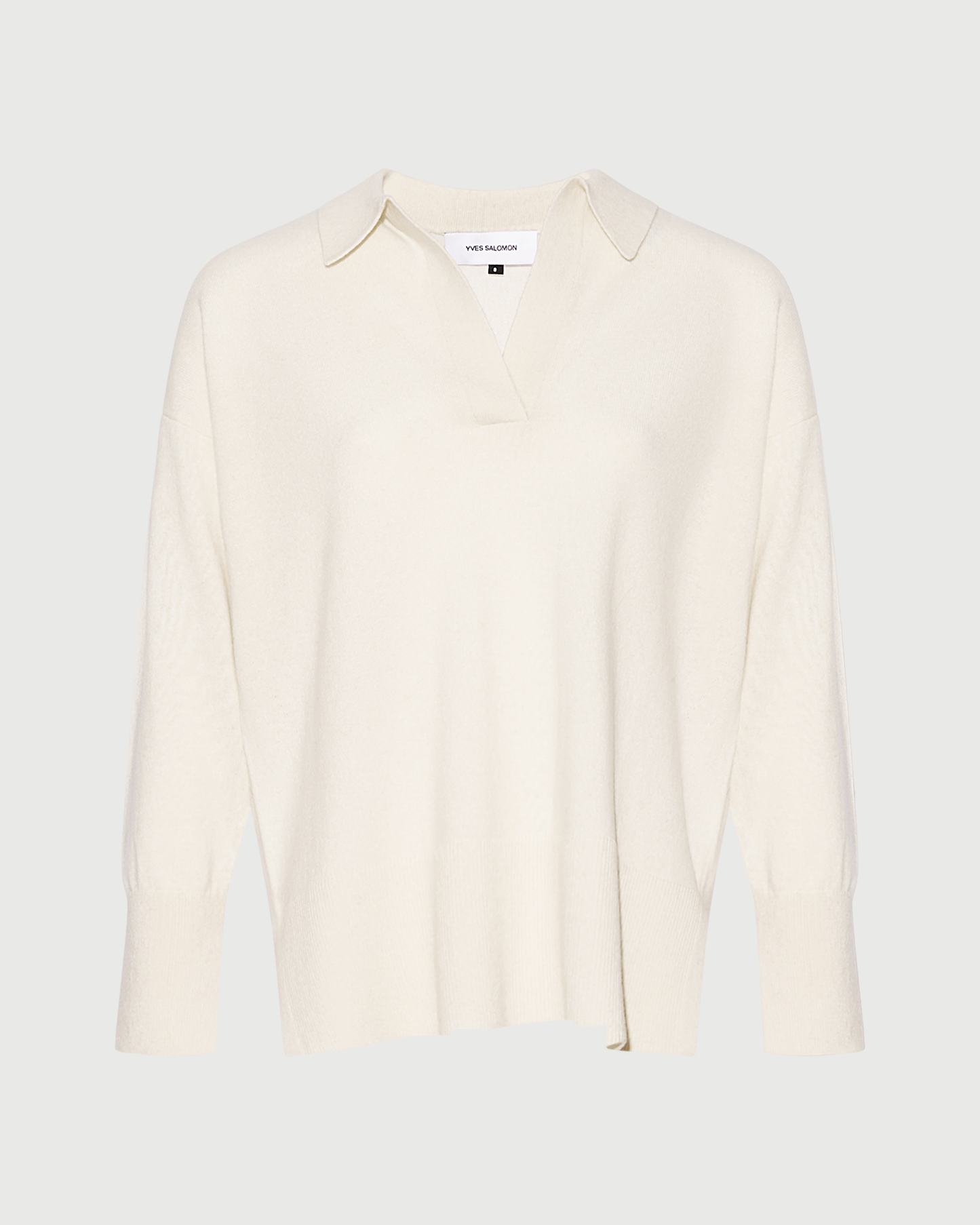 Polo en maille mérinos- Yves Salomon - Nouvelle collection Automne Hiver